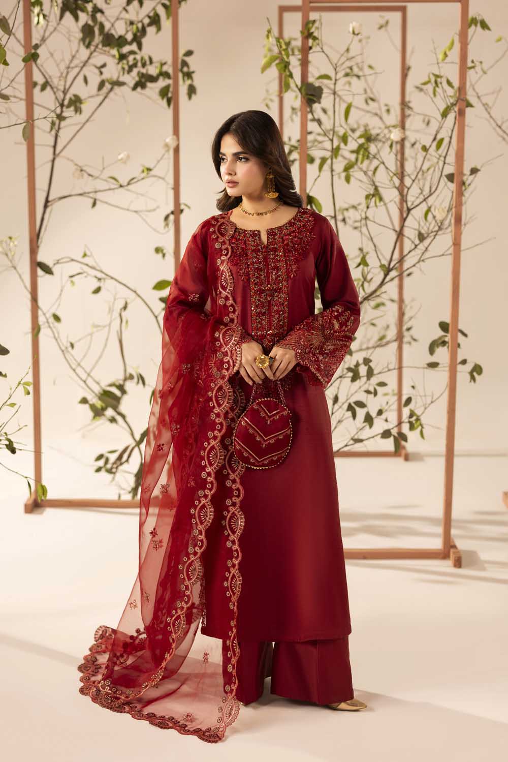 ZR-2607 | BRICK RED Zahra Rubab