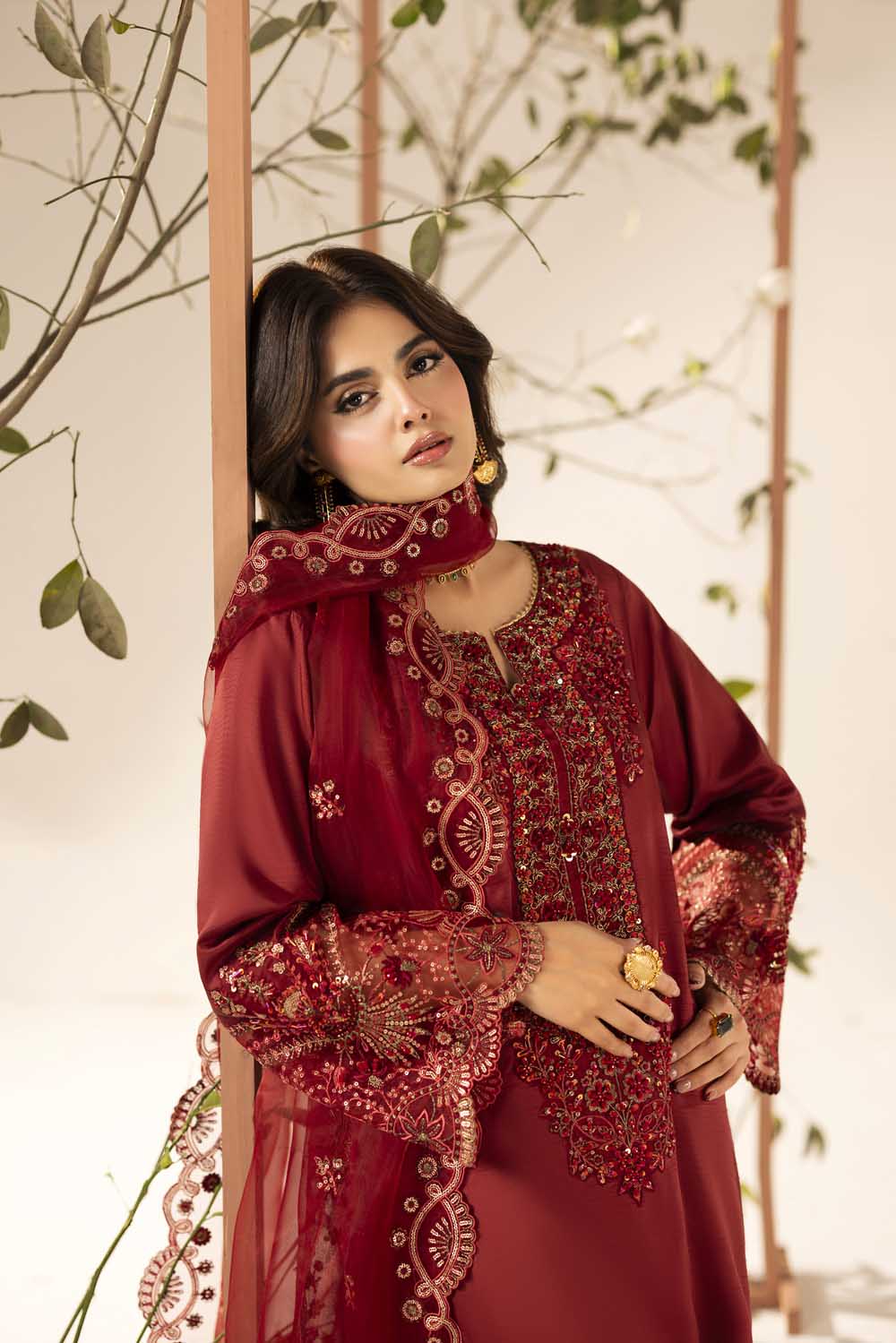 ZR-2607 | BRICK RED Zahra Rubab