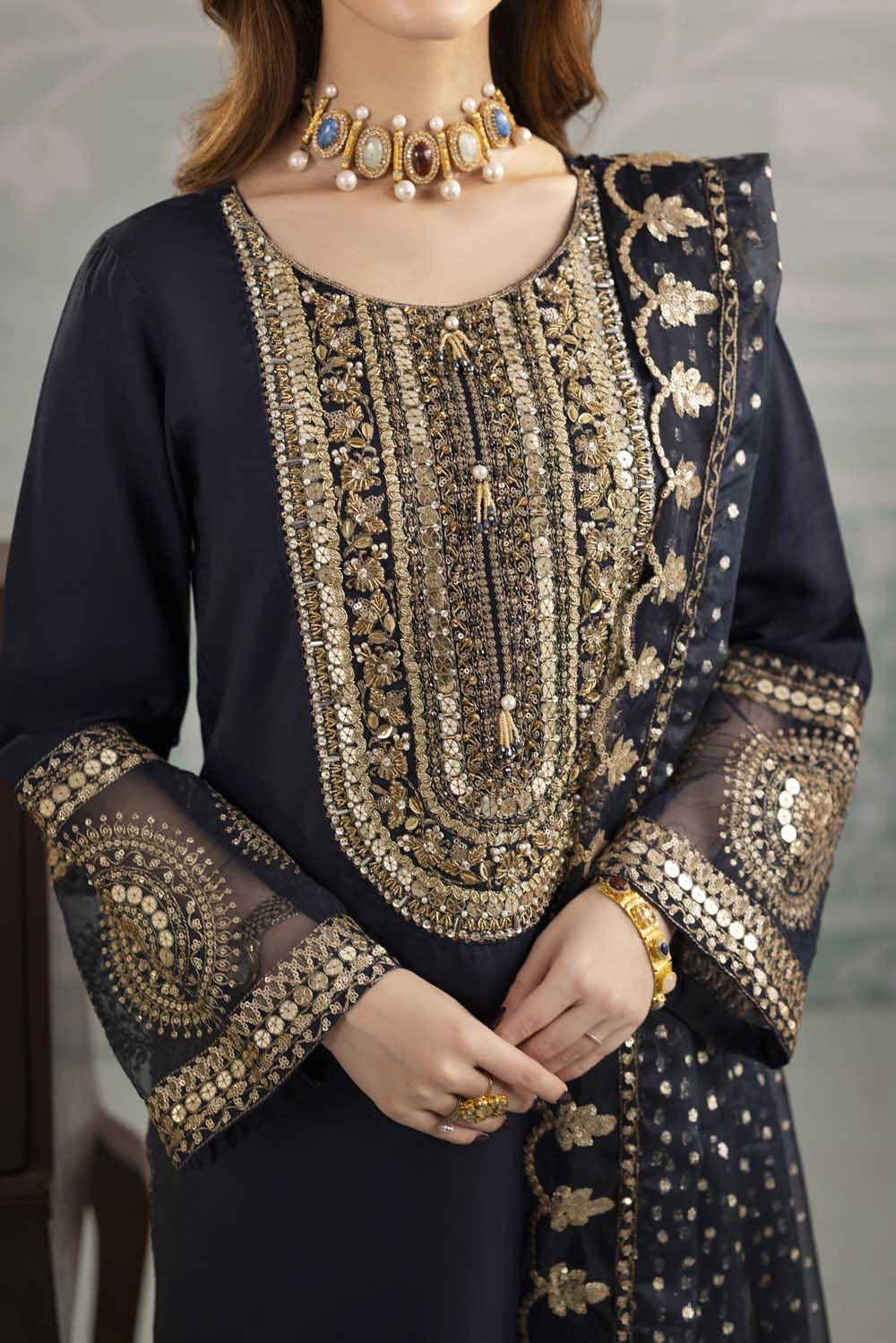 ZR-2557 | NAVY BLUE Zahra Rubab