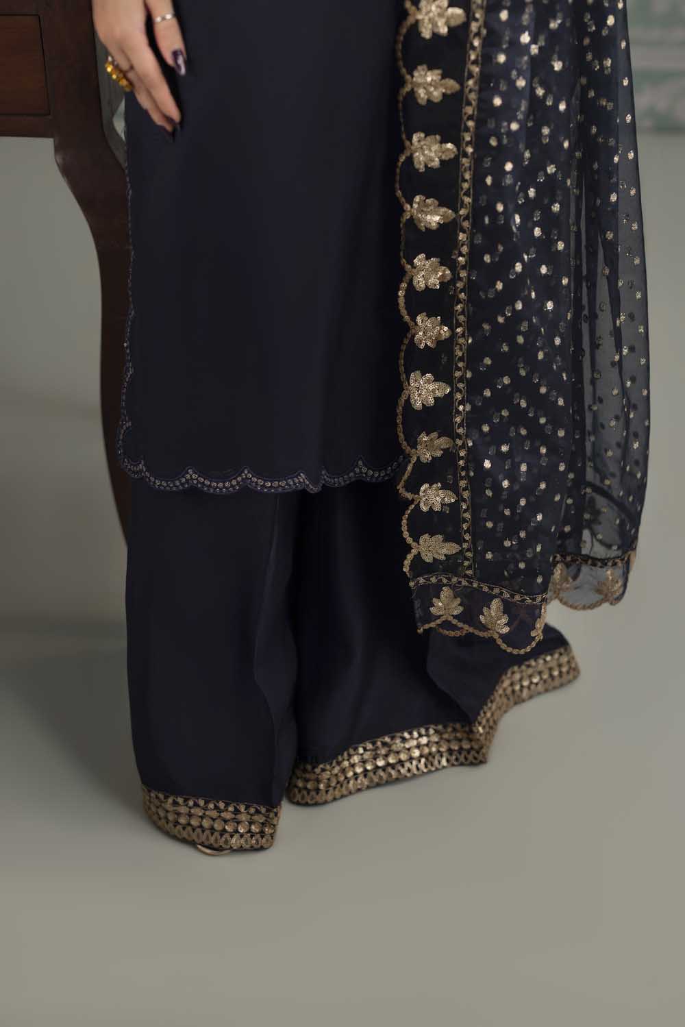 ZR-2557 | NAVY BLUE Zahra Rubab