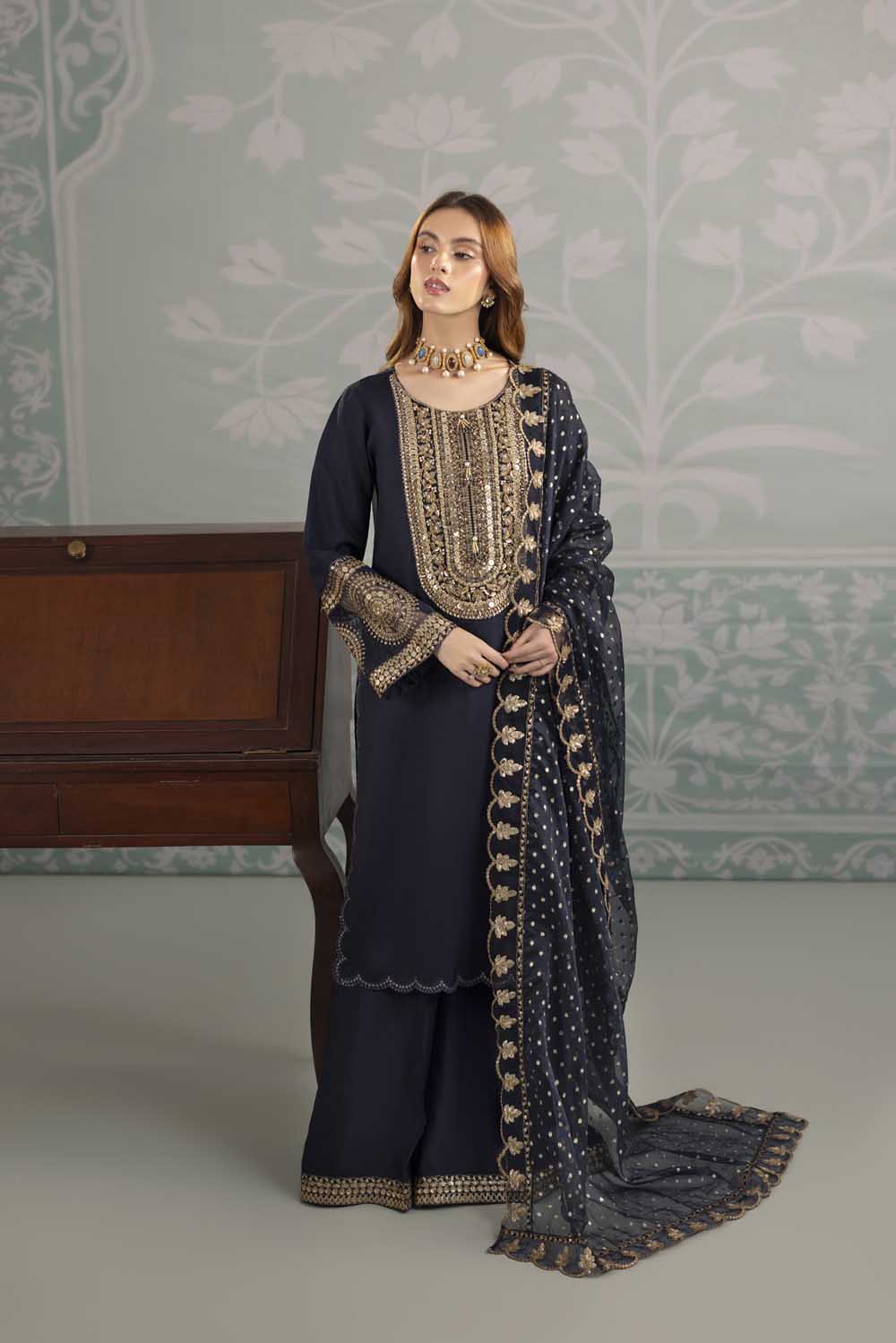 ZR-2557 | NAVY BLUE Zahra Rubab