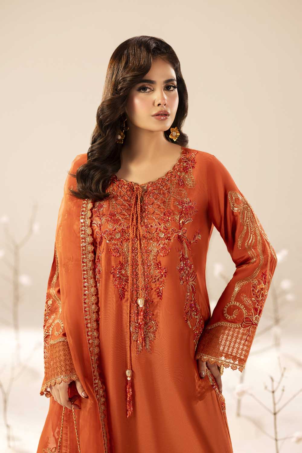 ZR-2610 | BURNT ORANGE Zahra Rubab