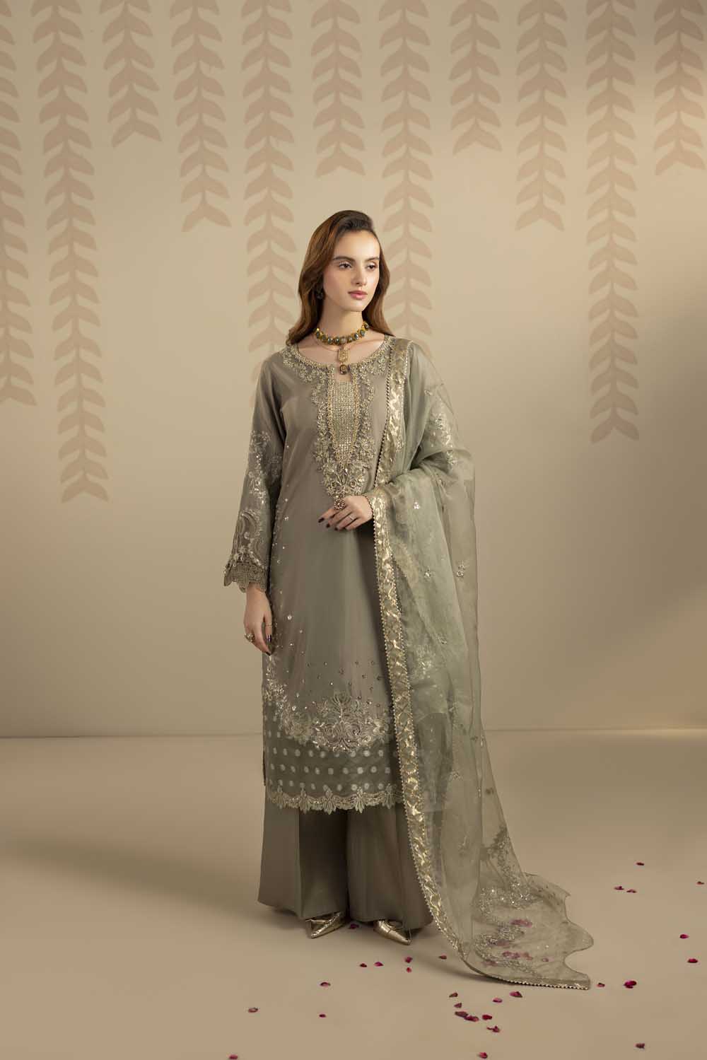 ZR-2561 | OLIVE GREEN Zahra Rubab