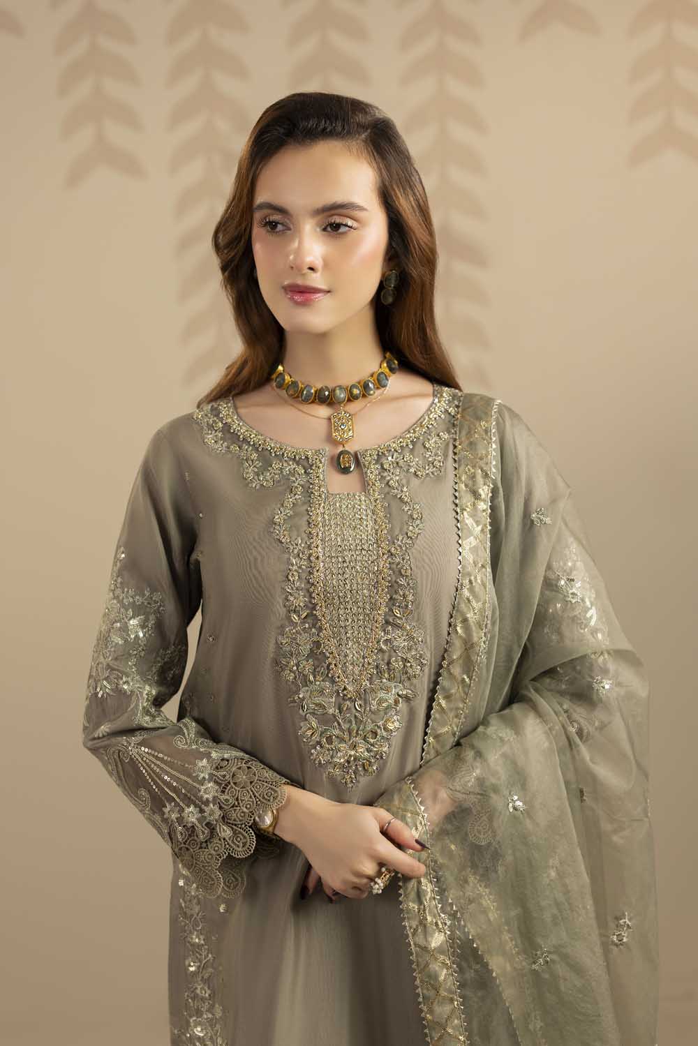 ZR-2561 | OLIVE GREEN Zahra Rubab