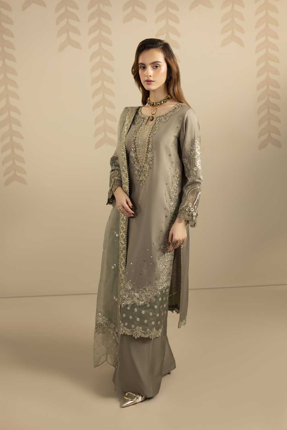 ZR-2561 | OLIVE GREEN Zahra Rubab