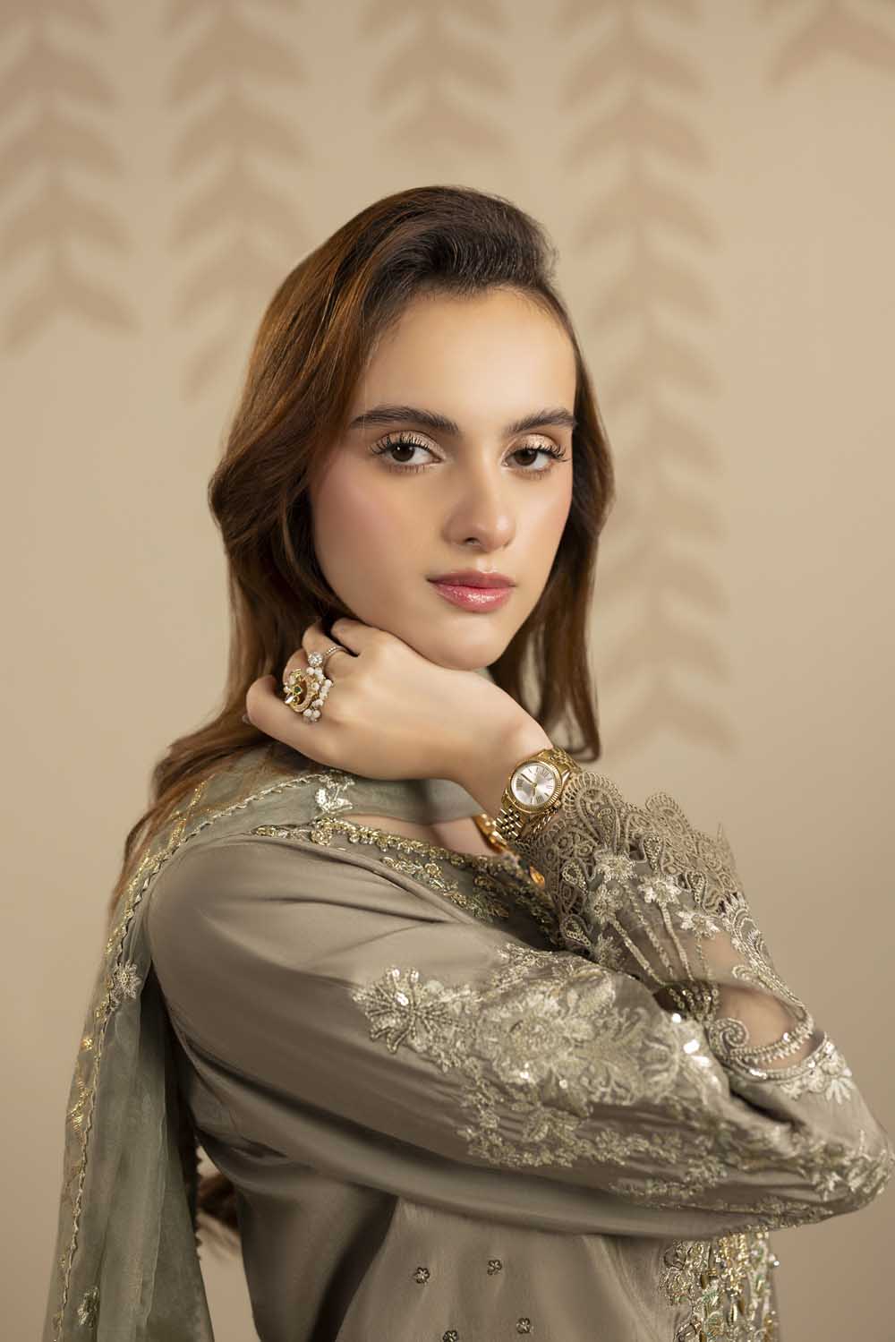 ZR-2561 | OLIVE GREEN Zahra Rubab