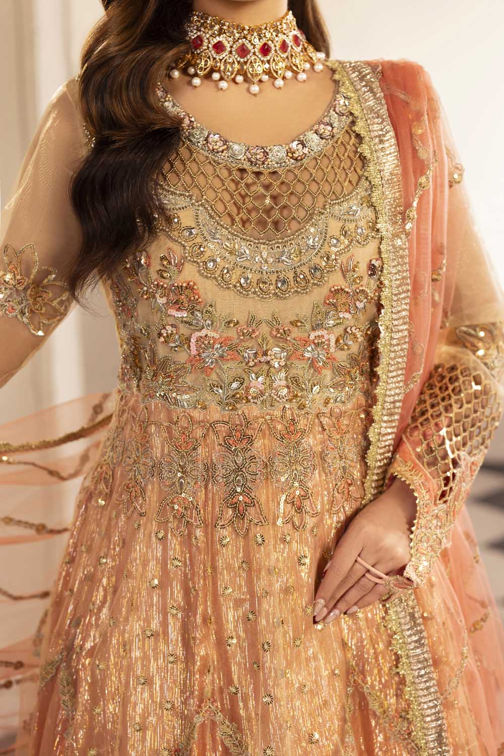 ZR-2588 | OMBRE PEACH Zahra Rubab