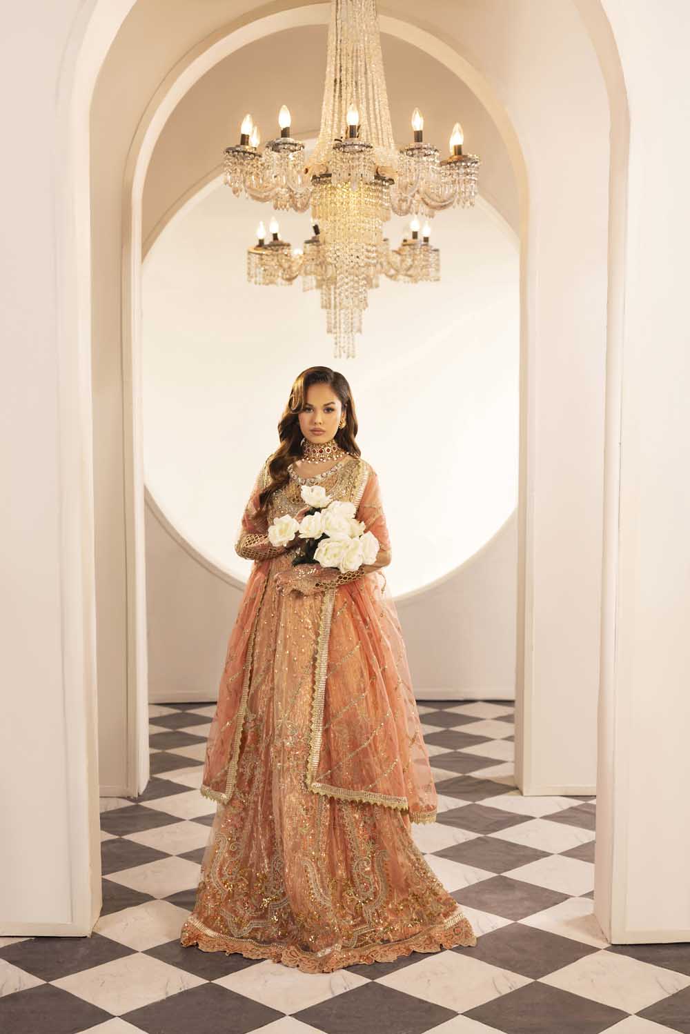 ZR-2588 | OMBRE PEACH Zahra Rubab