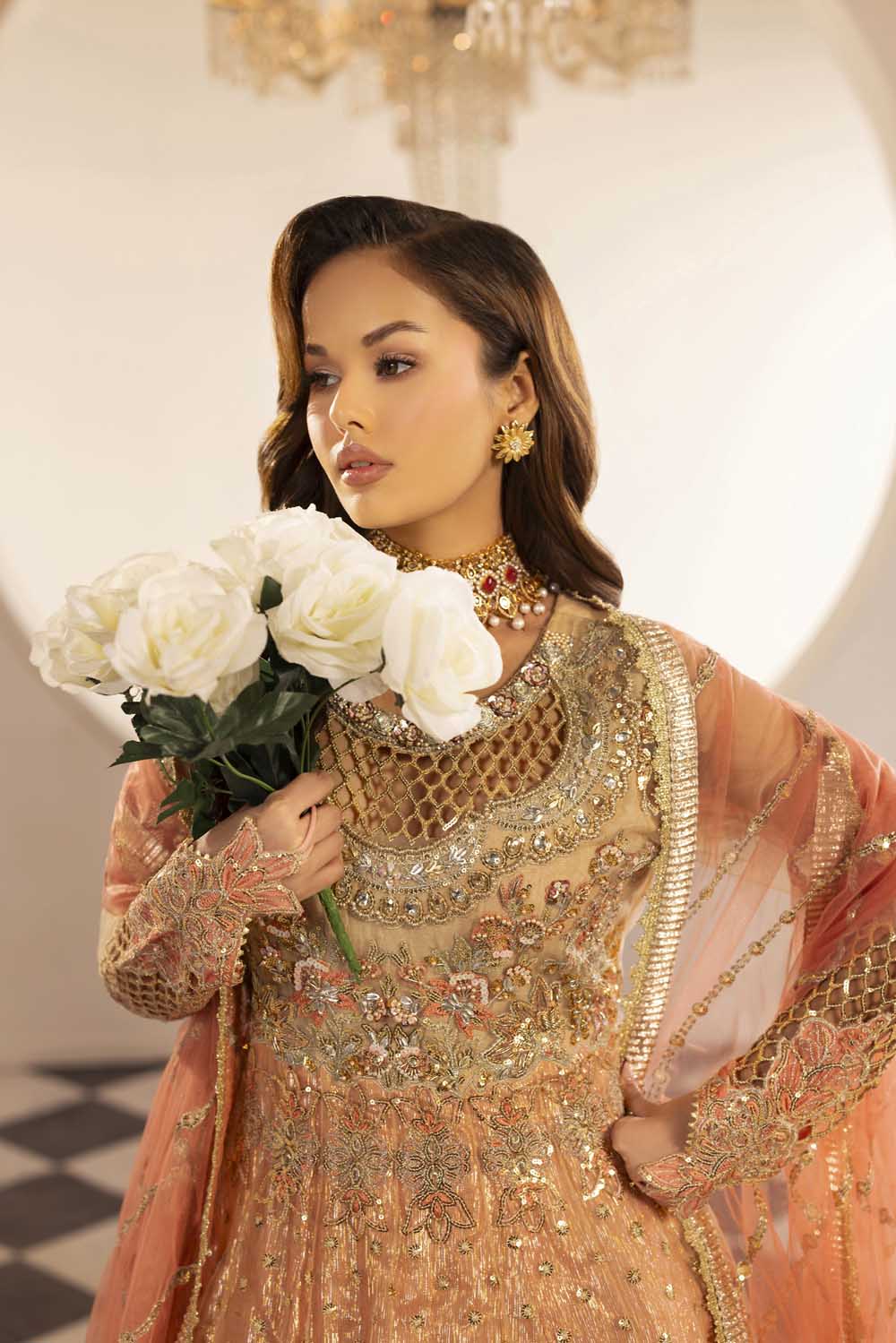 ZR-2588 | OMBRE PEACH Zahra Rubab