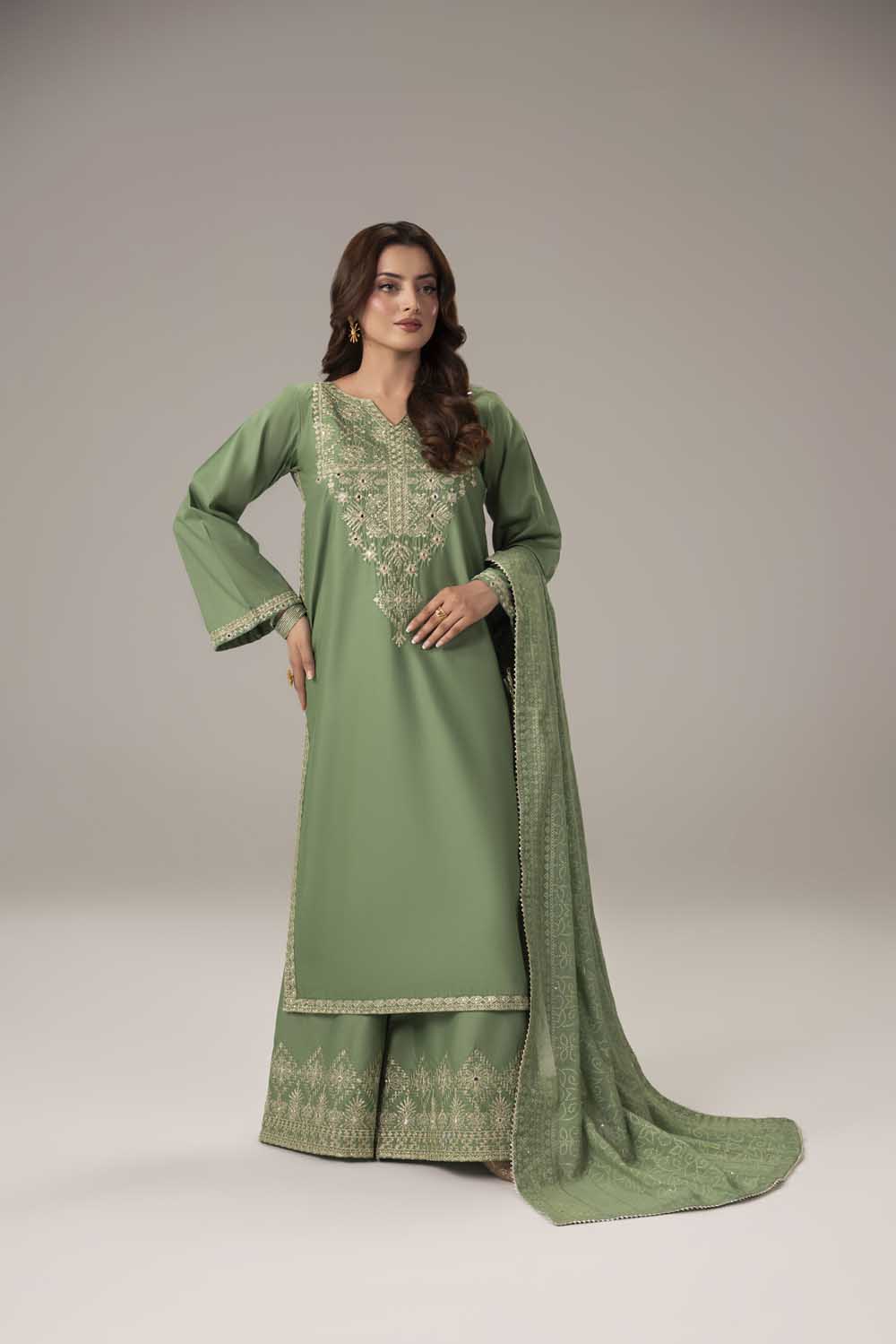 ZR-2632 | MINT GREEN Zahra Rubab