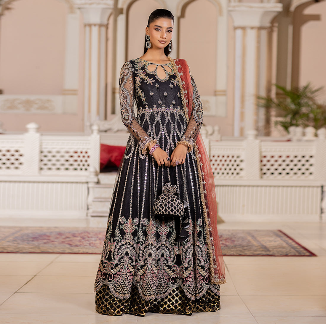 ZR-2449 | Black | 3 PC Zahra Rubab