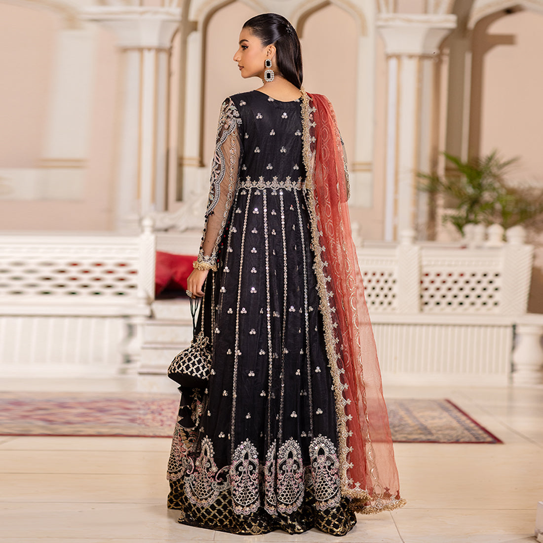 ZR-2449 | Black | 3 PC Zahra Rubab