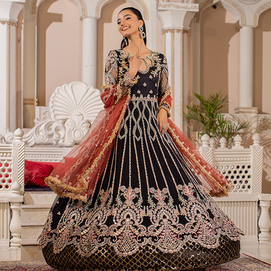ZR-2449 | Black | 3 PC Zahra Rubab