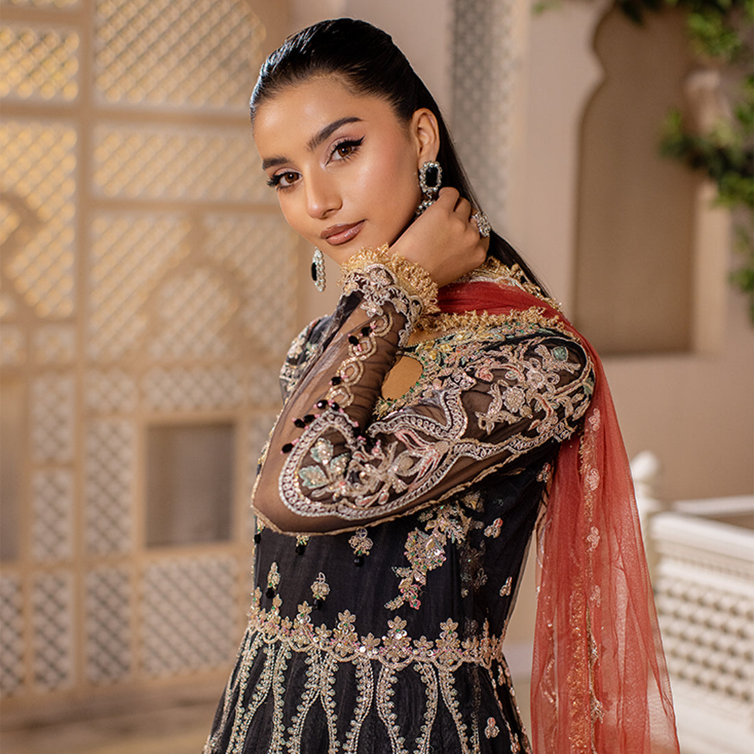 ZR-2449 | Black | 3 PC Zahra Rubab