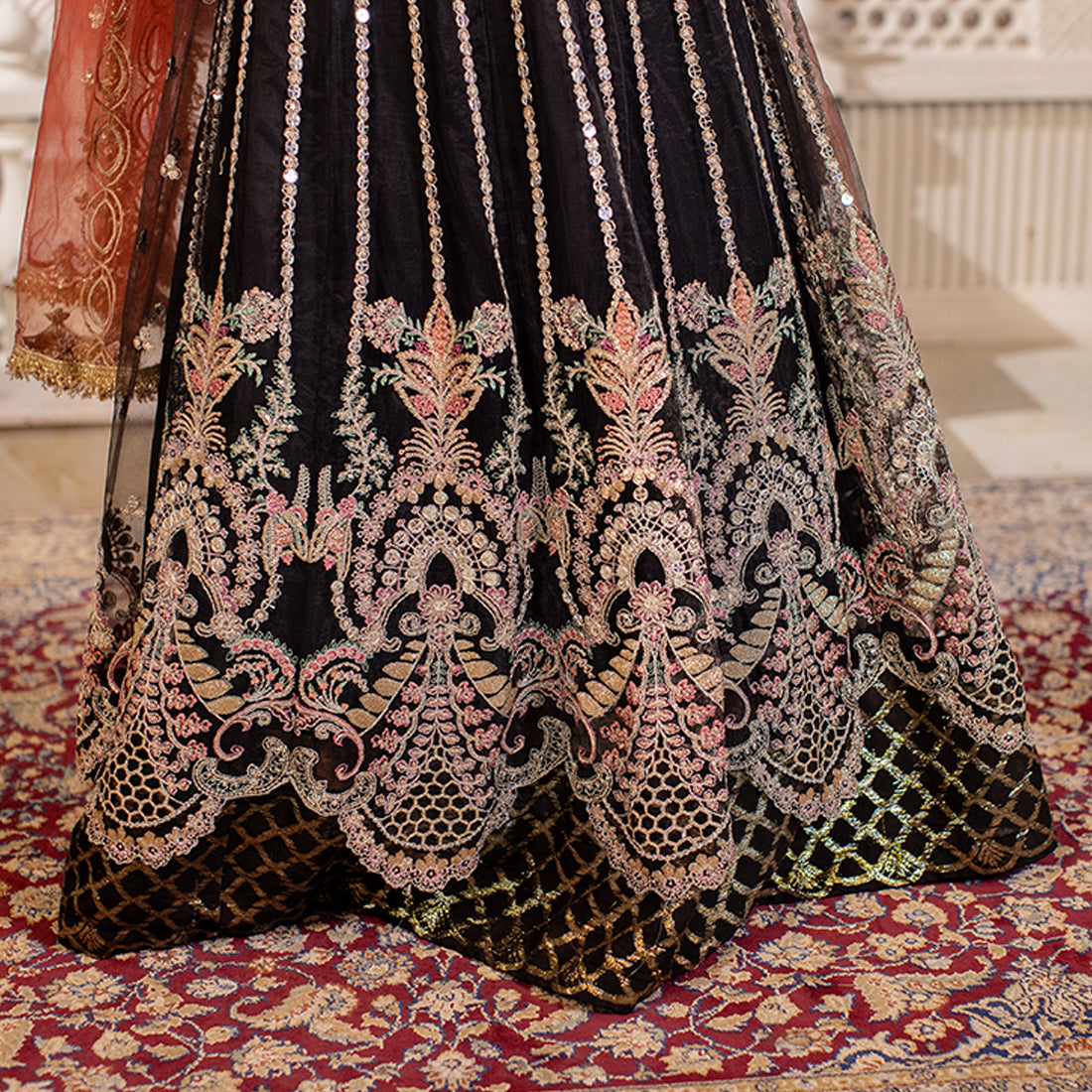 ZR-2449 | Black | 3 PC Zahra Rubab