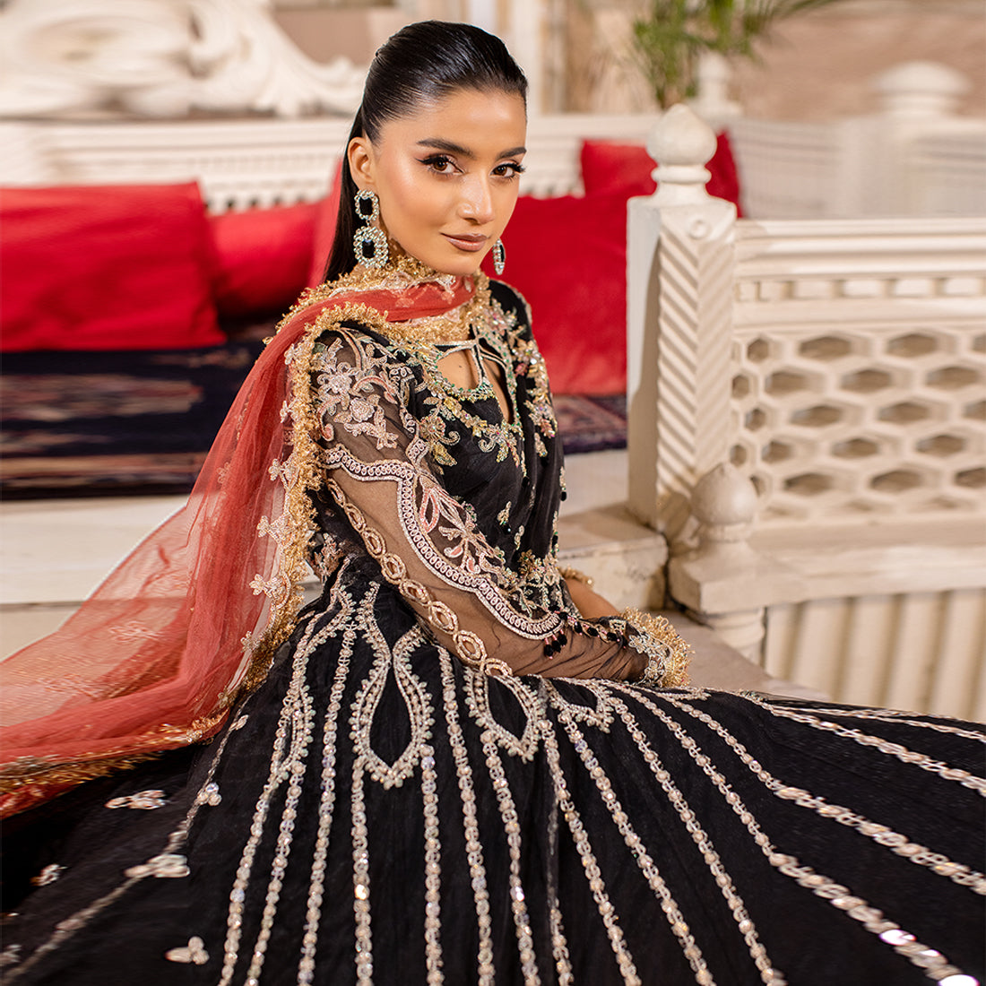 ZR-2449 | Black | 3 PC Zahra Rubab