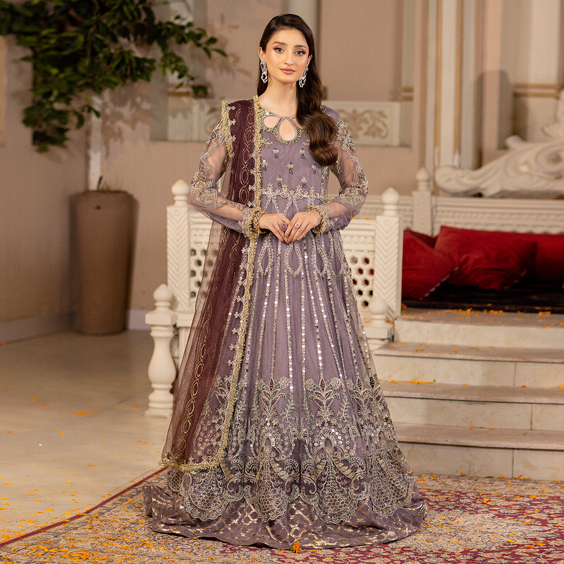 ZR-2449 | Mauve | 3 PC Zahra Rubab