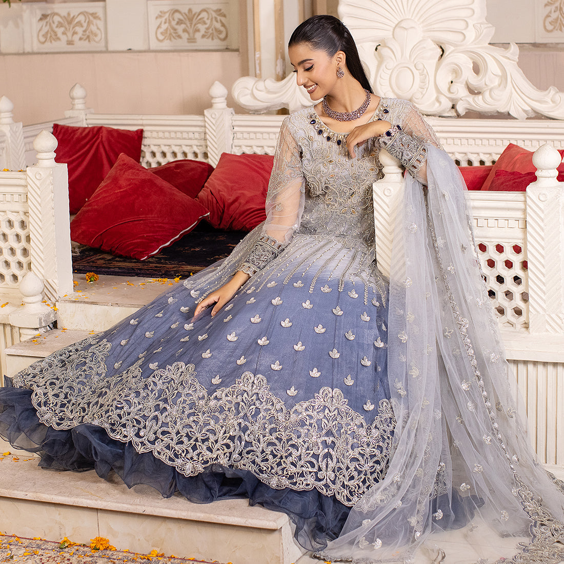 ZR-2450 | Grey | 3 PC Zahra Rubab