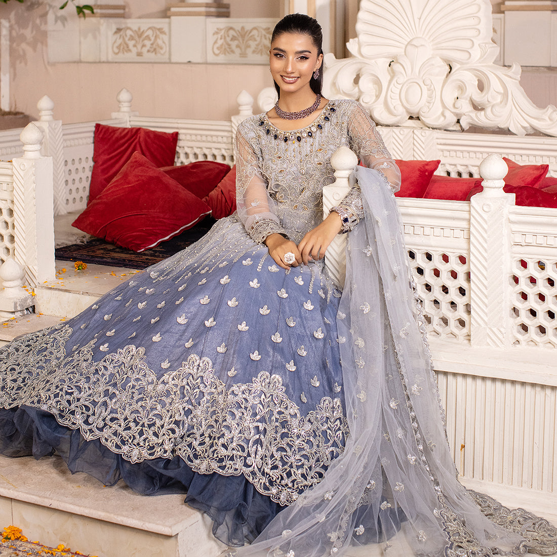 ZR-2450 | Grey | 3 PC Zahra Rubab