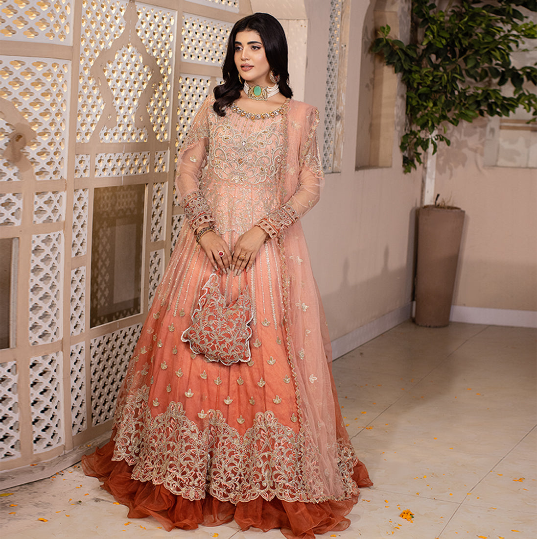 ZR-2450 | Peach | 3 PC Zahra Rubab