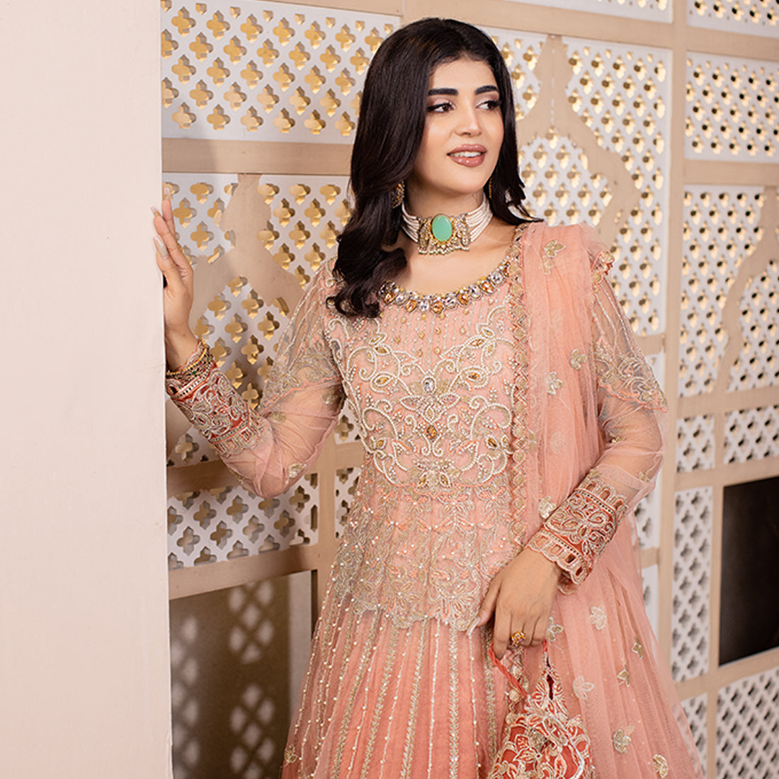 ZR-2450 | Peach | 3 PC Zahra Rubab