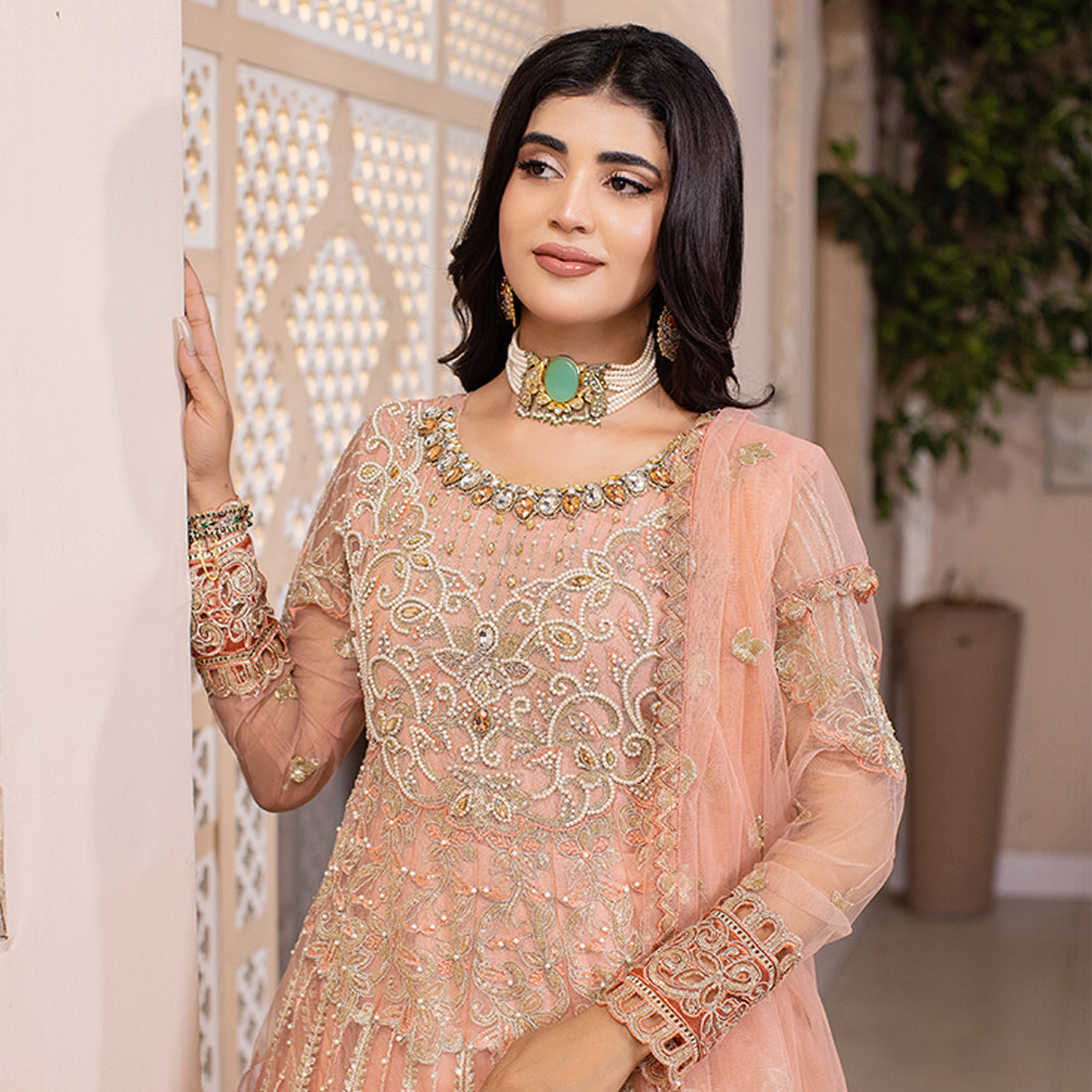 ZR-2450 | Peach | 3 PC Zahra Rubab