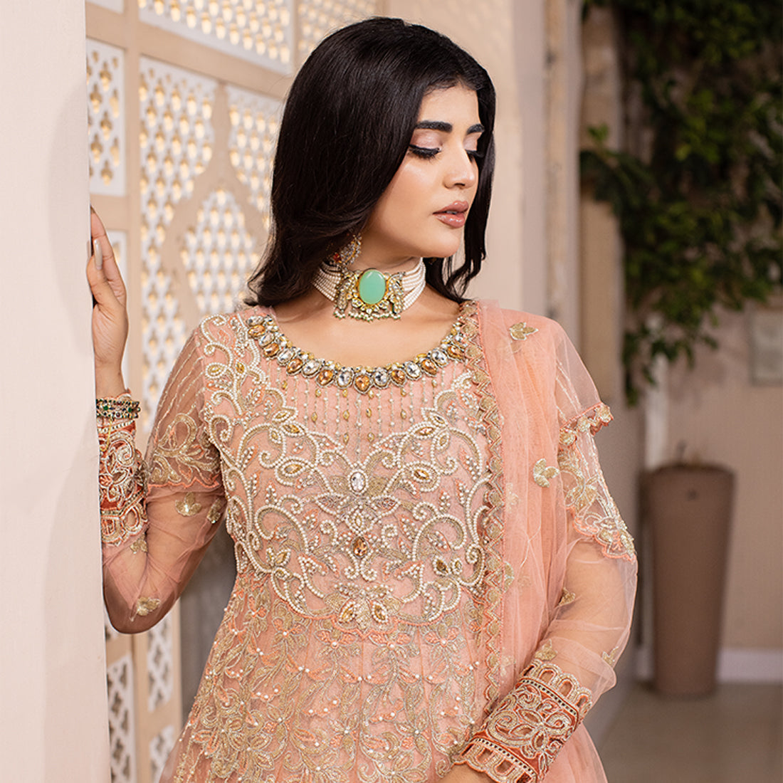 ZR-2450 | Peach | 3 PC Zahra Rubab
