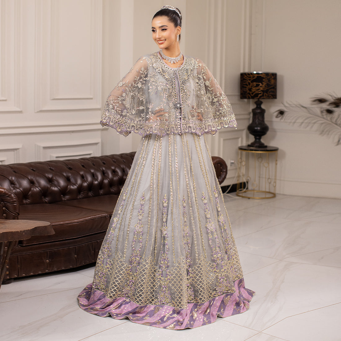 ZR-2448 | Grey | 4 PC Zahra Rubab