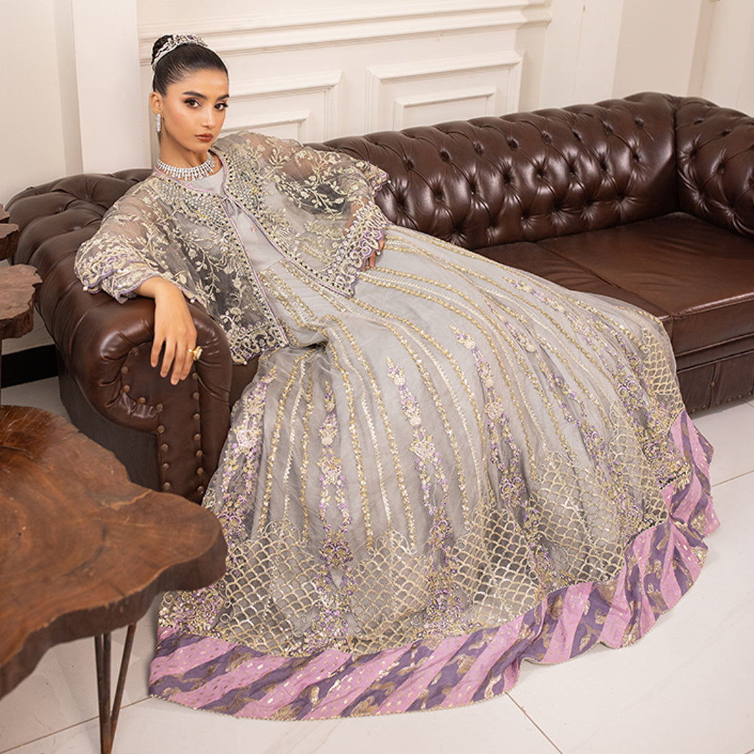 ZR-2448 | Grey | 4 PC Zahra Rubab
