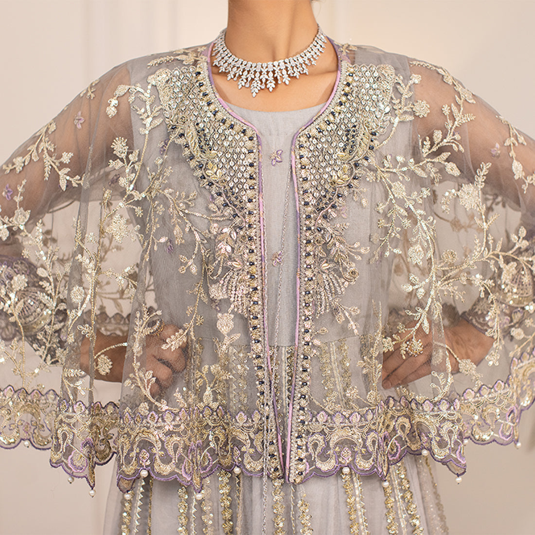 ZR-2448 | Grey | 4 PC Zahra Rubab