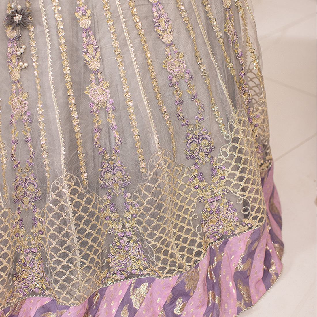 ZR-2448 | Grey | 4 PC Zahra Rubab