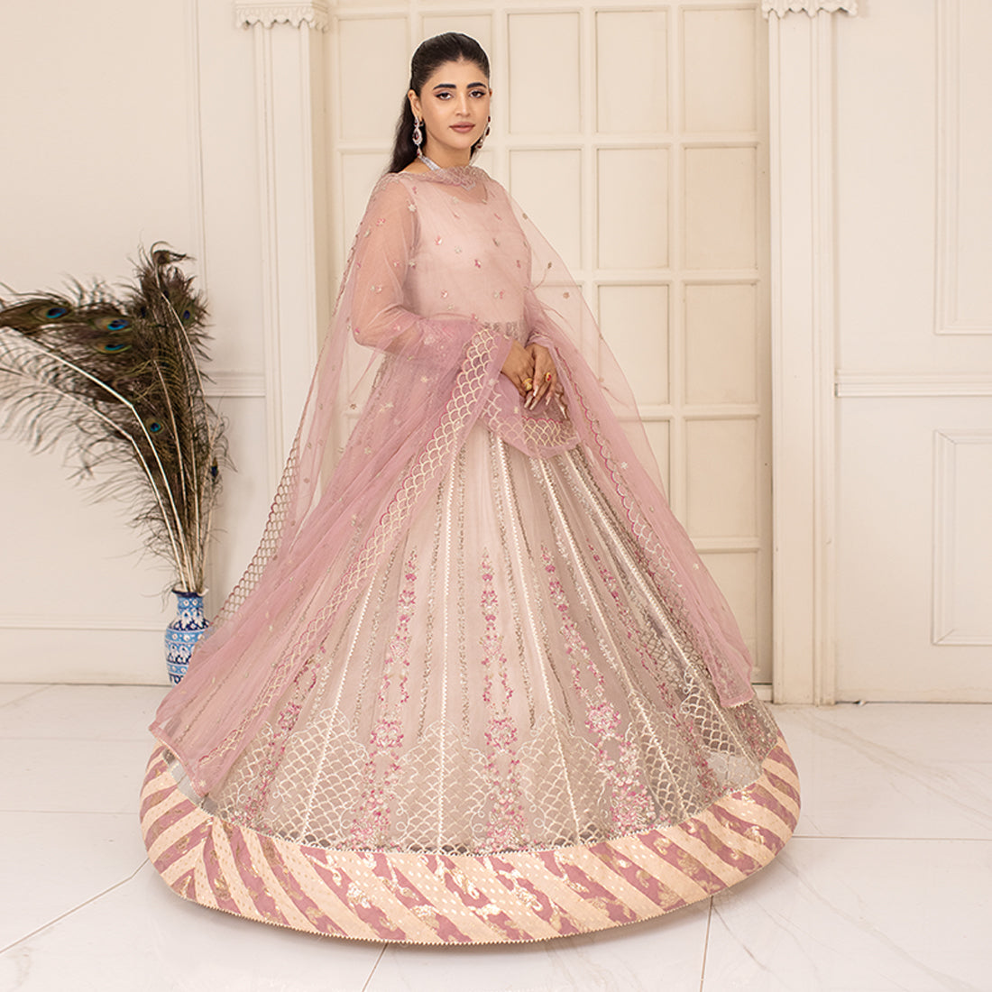 ZR-2448 | Tea Pink | 4 PC Zahra Rubab