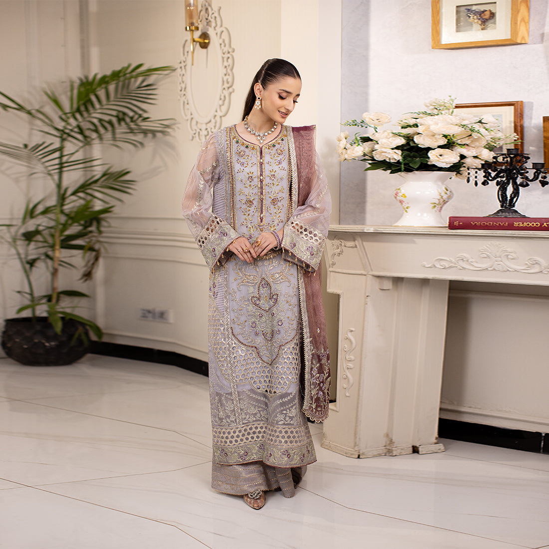 ZR-2445 | Mauve | 3 PC Zahra Rubab