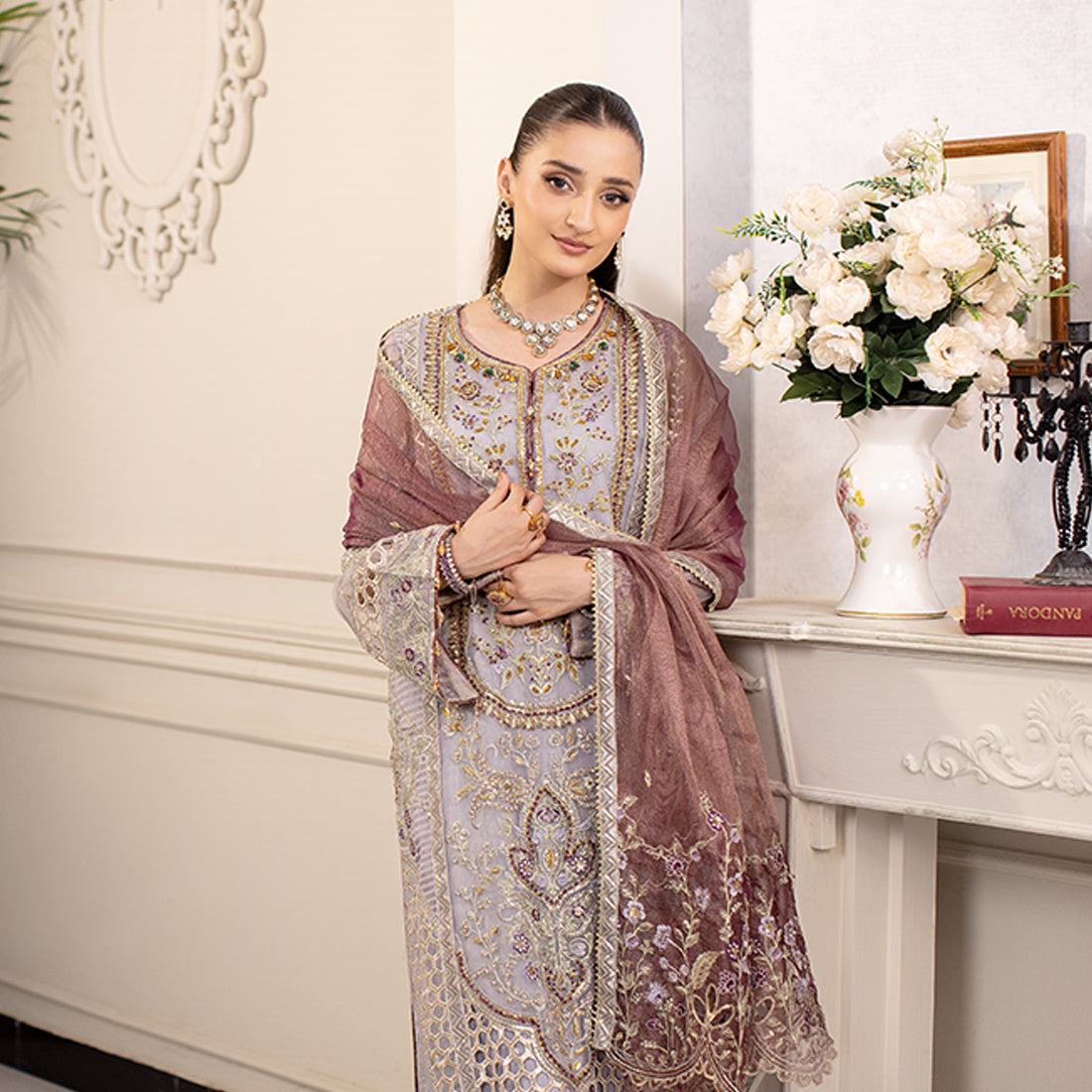 ZR-2445 | Mauve | 3 PC Zahra Rubab