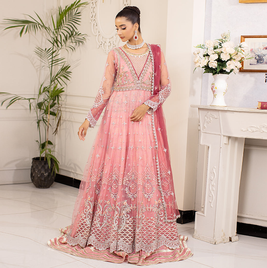ZR-2446 | Rose | 4 PC Zahra Rubab