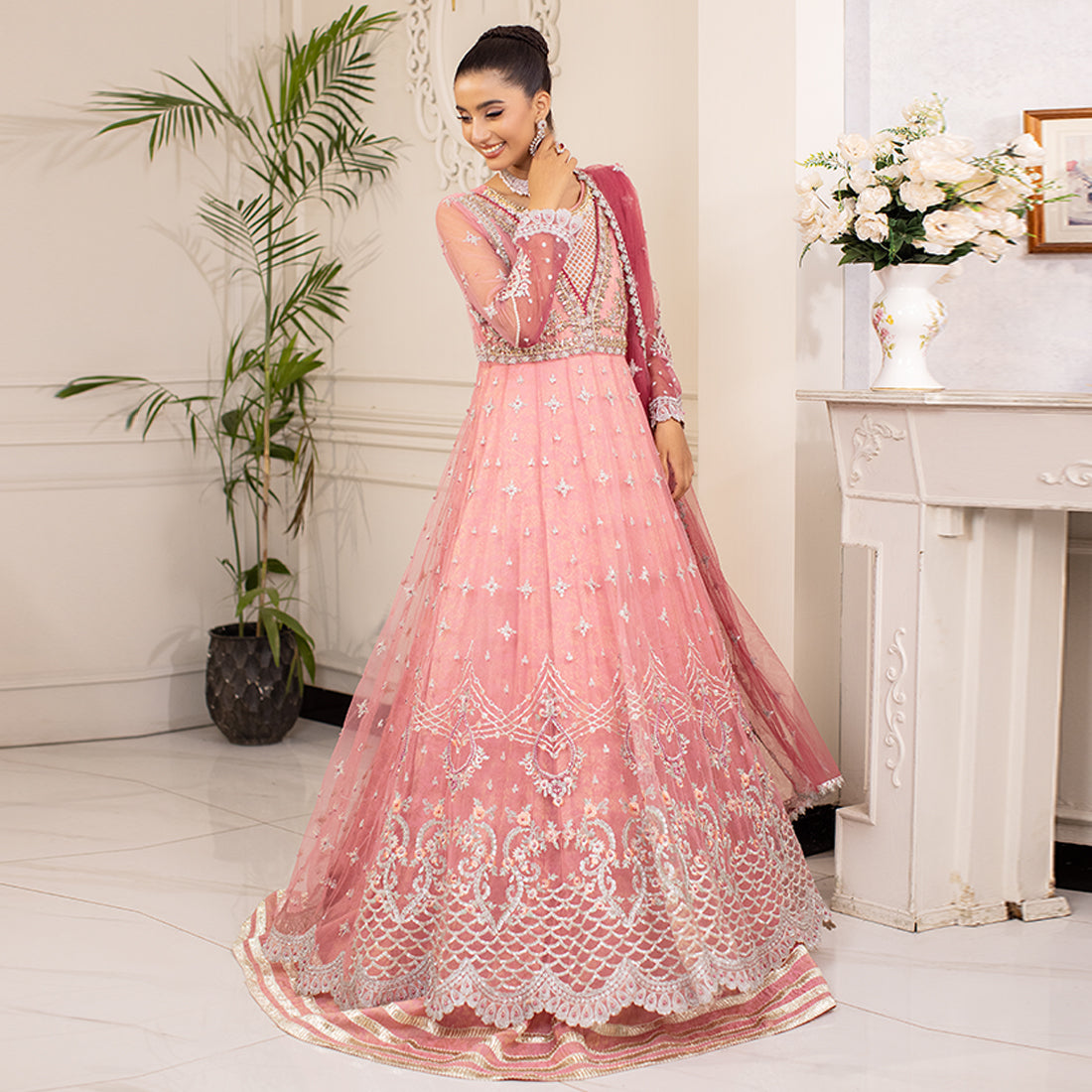 ZR-2446 | Rose | 4 PC Zahra Rubab