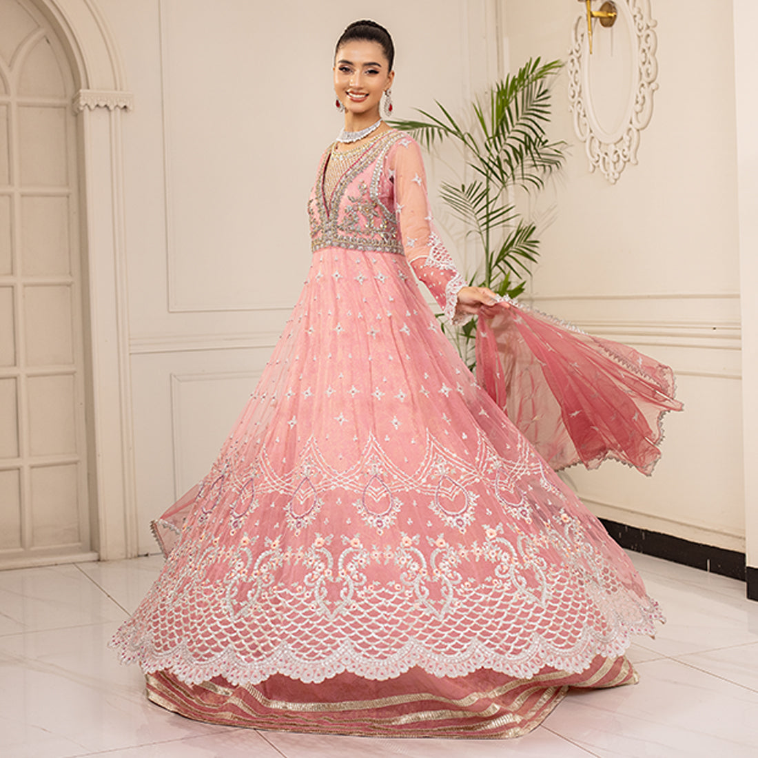 ZR-2446 | Rose | 4 PC Zahra Rubab