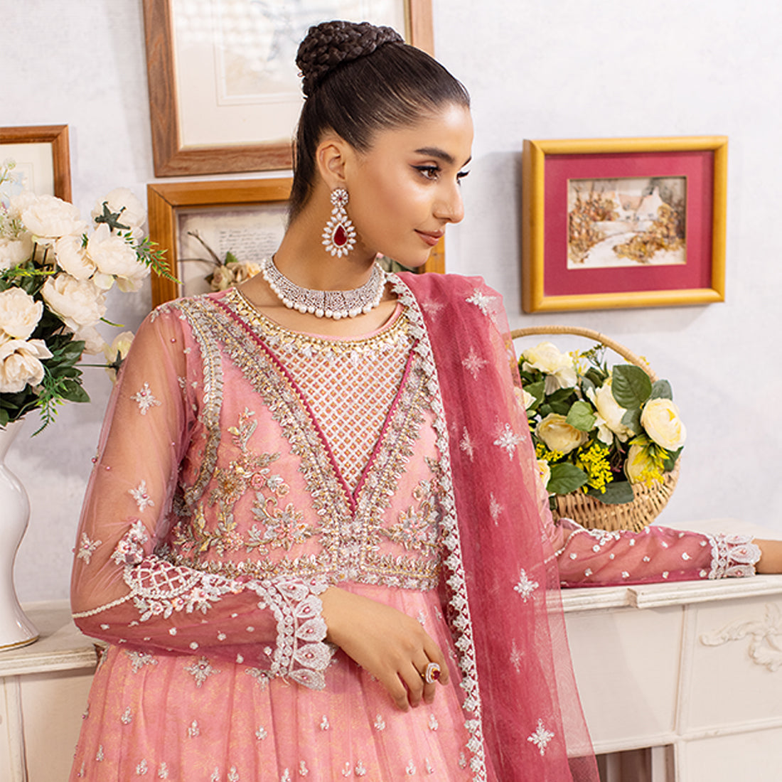 ZR-2446 | Rose | 4 PC Zahra Rubab