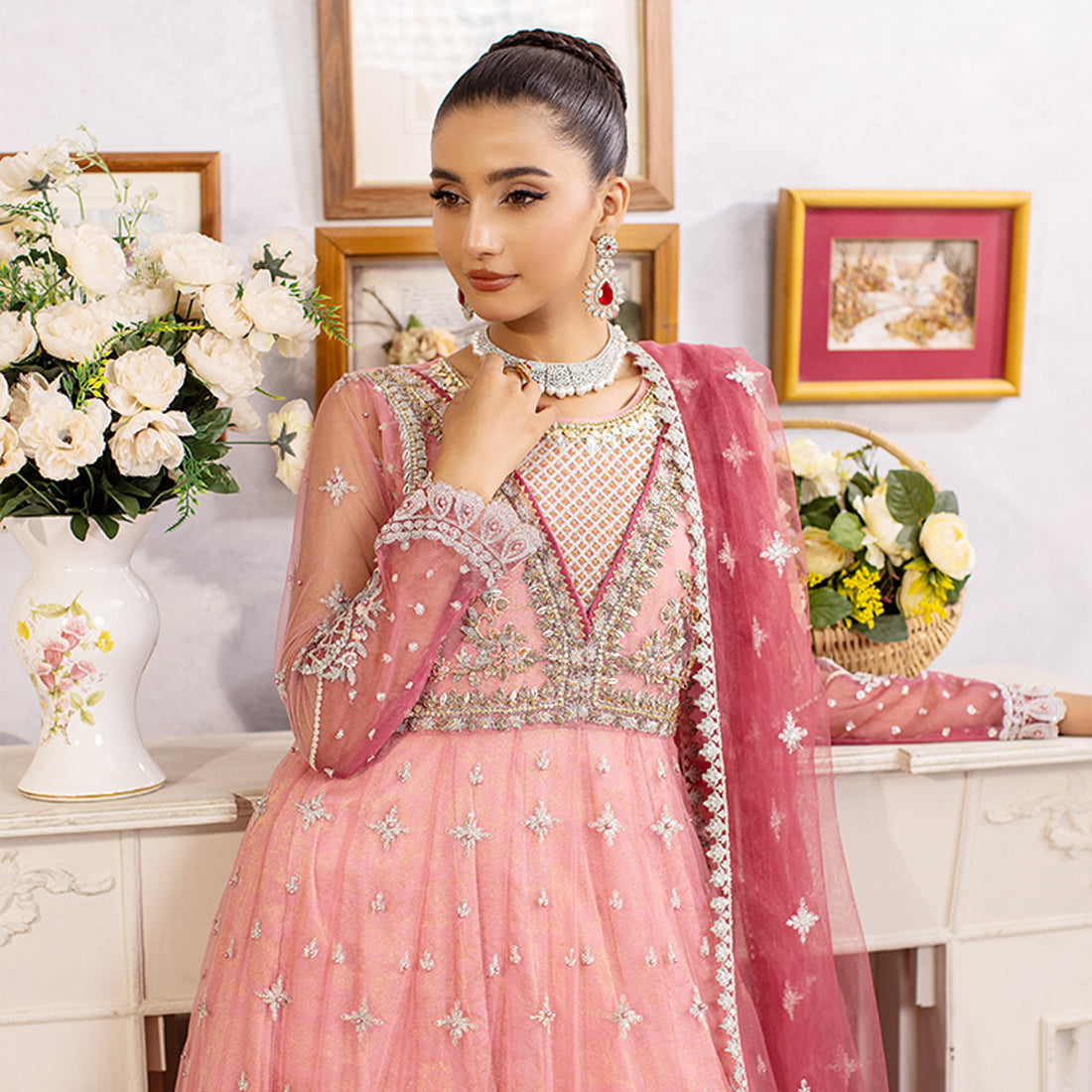 ZR-2446 | Rose | 4 PC Zahra Rubab