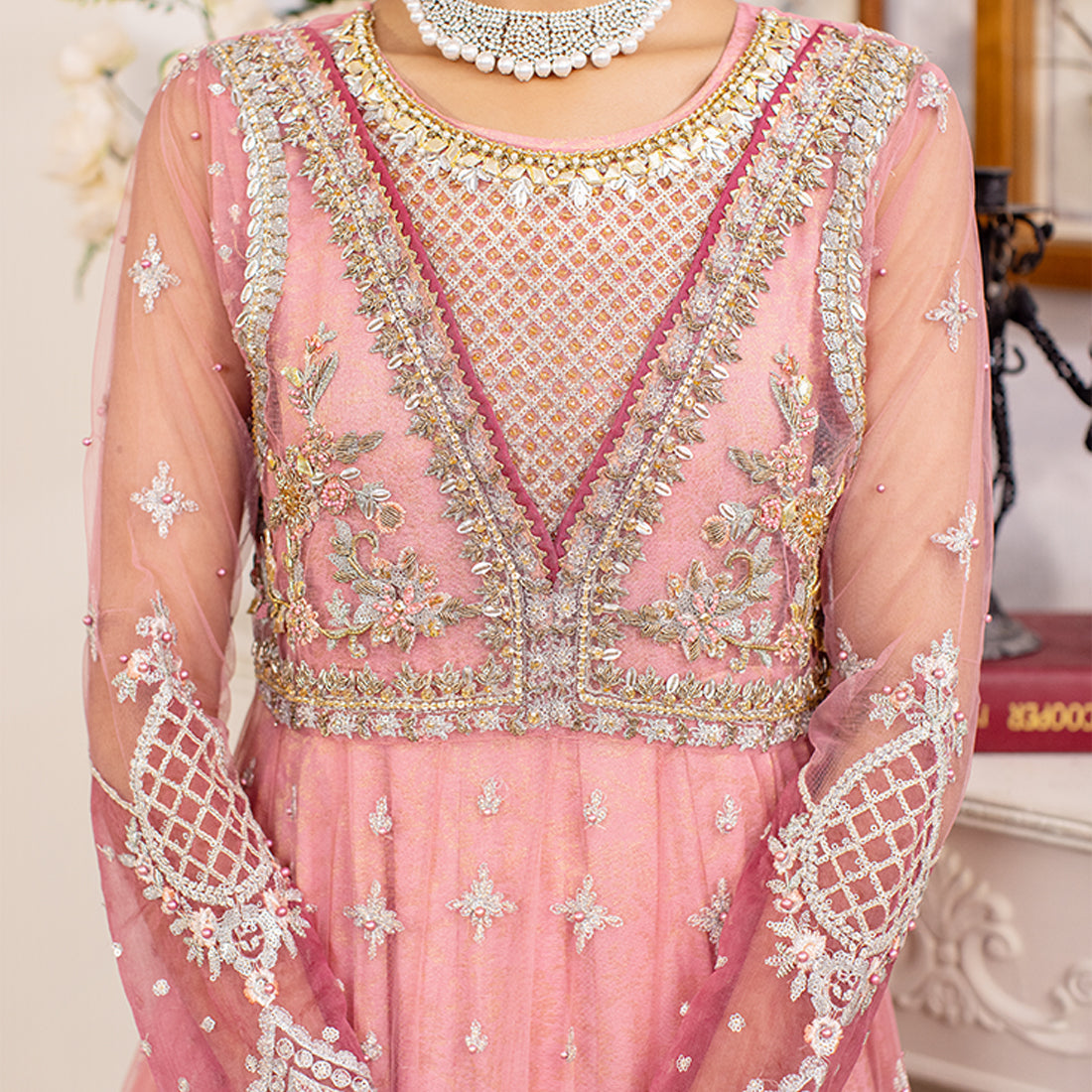 ZR-2446 | Rose | 4 PC Zahra Rubab