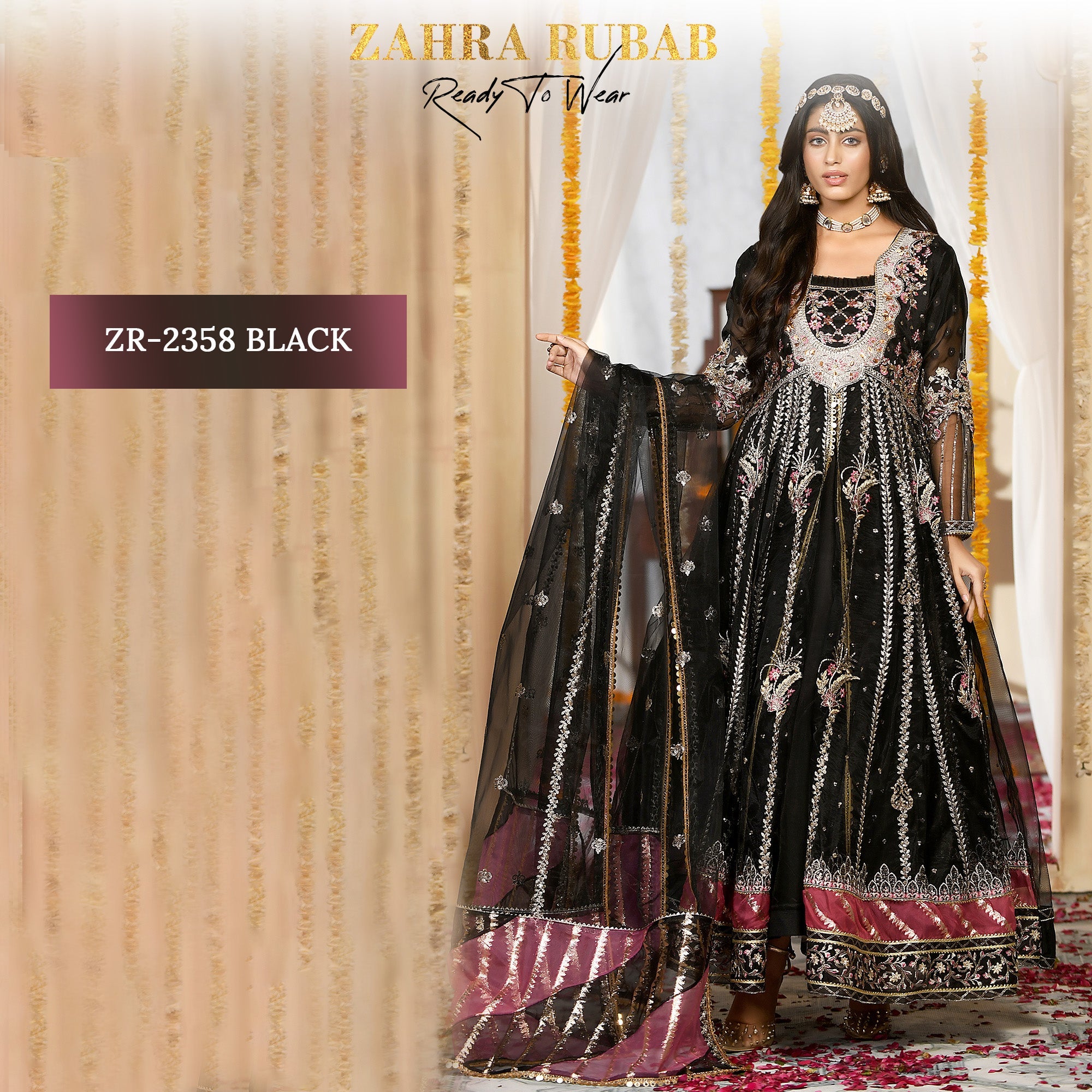 ZR-2358 Black Maxi Dress Zahra Rubab fresh