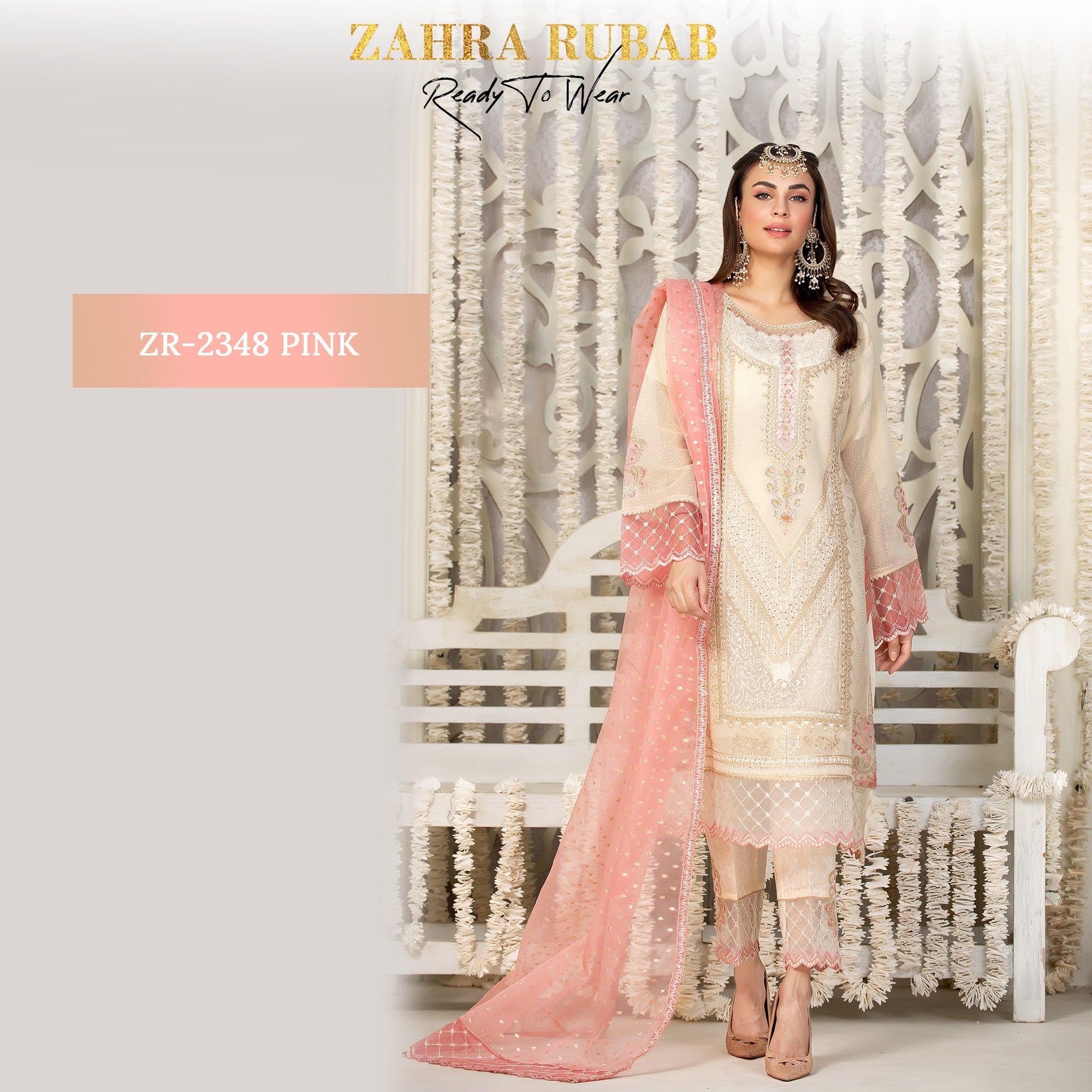 ZR-2348 Green, Pink Zahra Rubab fresh