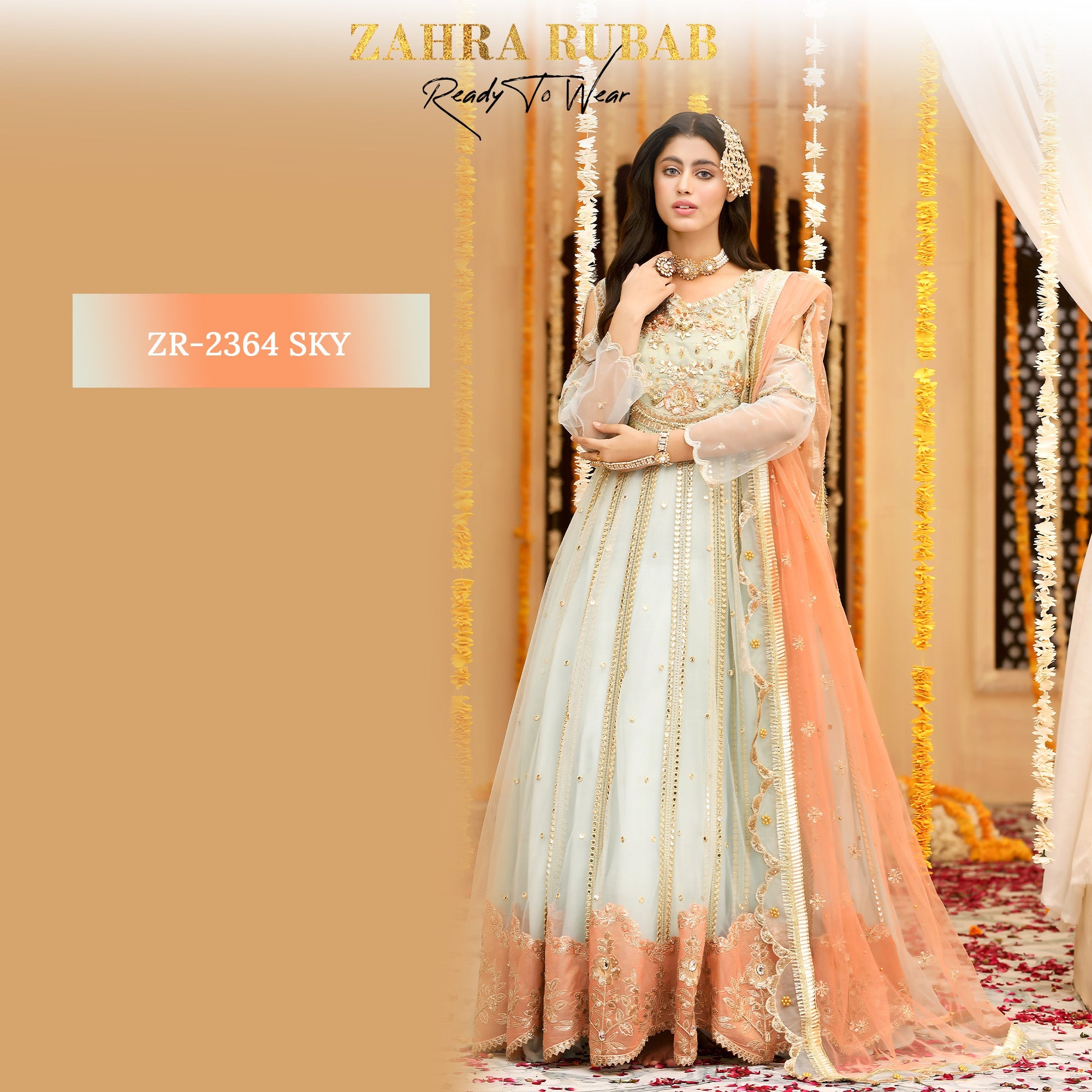 ZR-2364 Pink, Sky Maxi Dress Zahra Rubab fresh