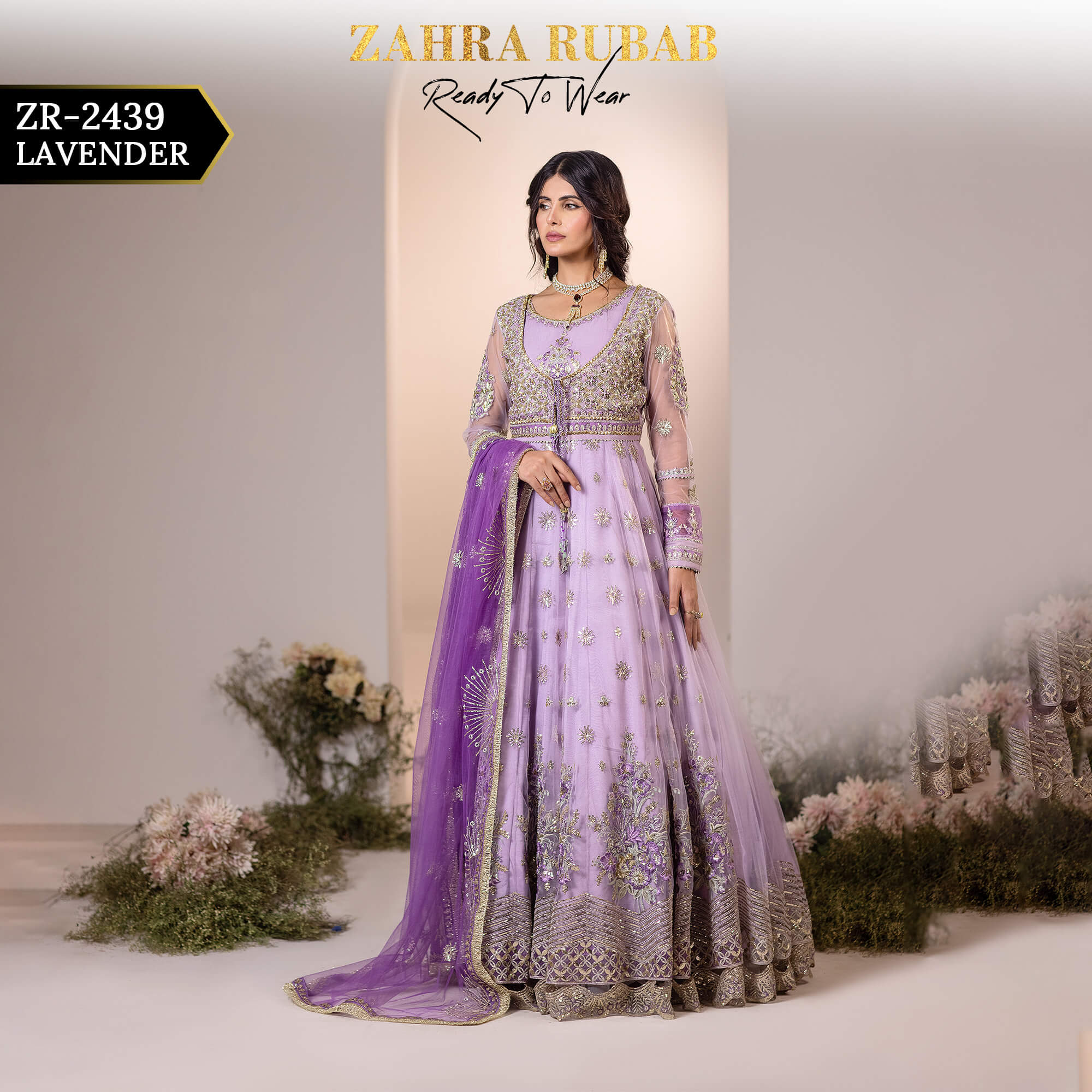 ZR-2439 LAVENDER Zahra Rubab Afsana