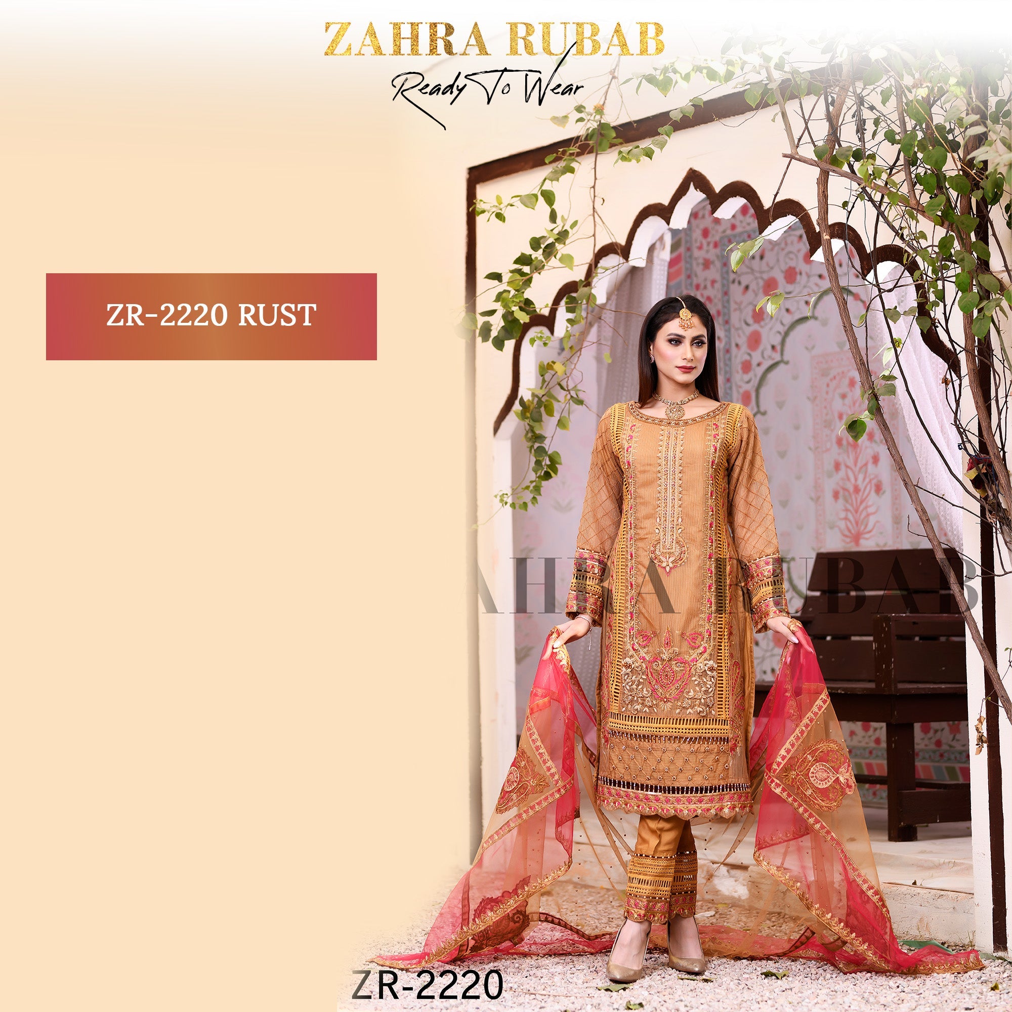 ZR-2220 | Rust Zahra Rubab fresh