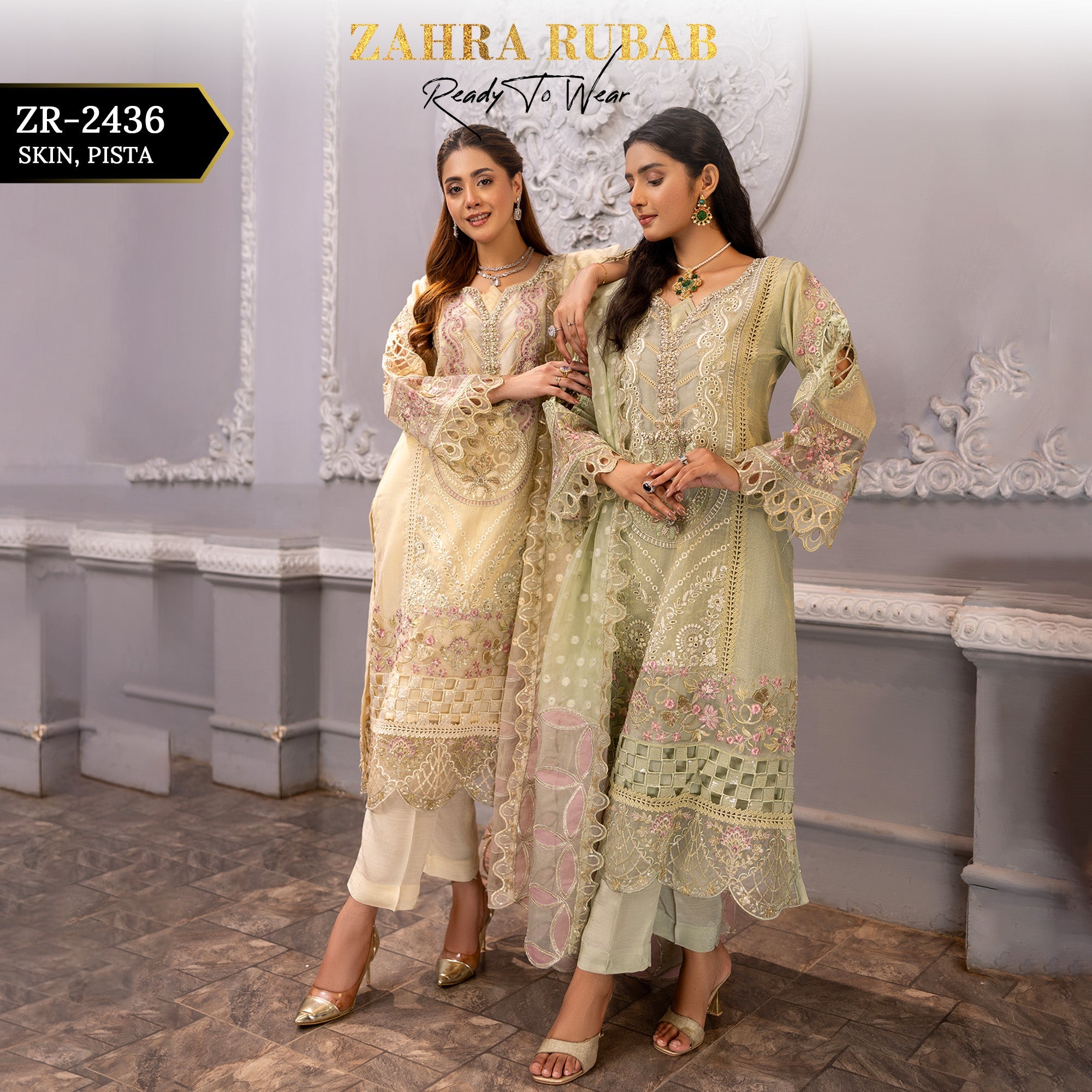 ZR-2436 Pista Zahra Rubab Gul Mohar