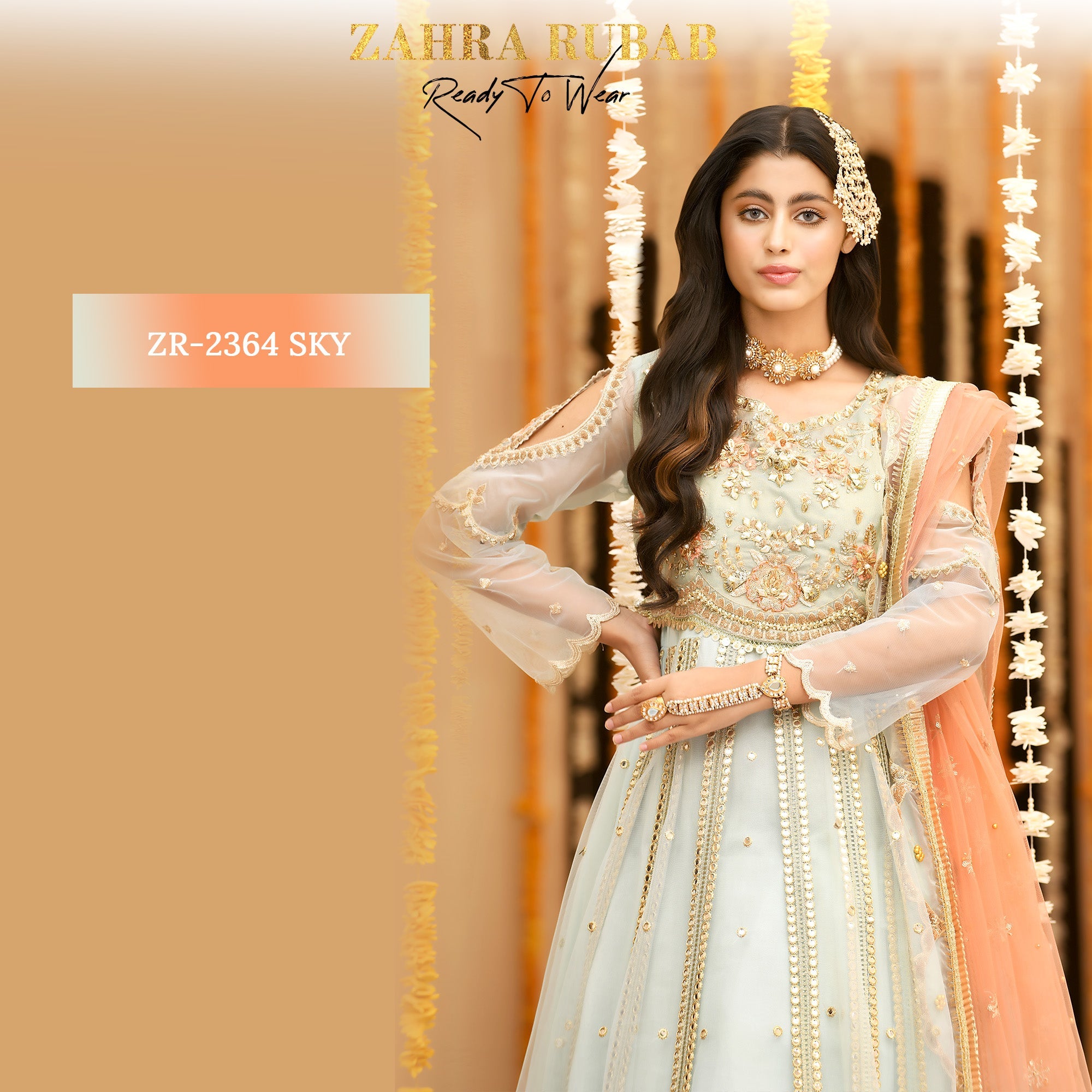 ZR-2364 Pink, Sky Maxi Dress Zahra Rubab fresh