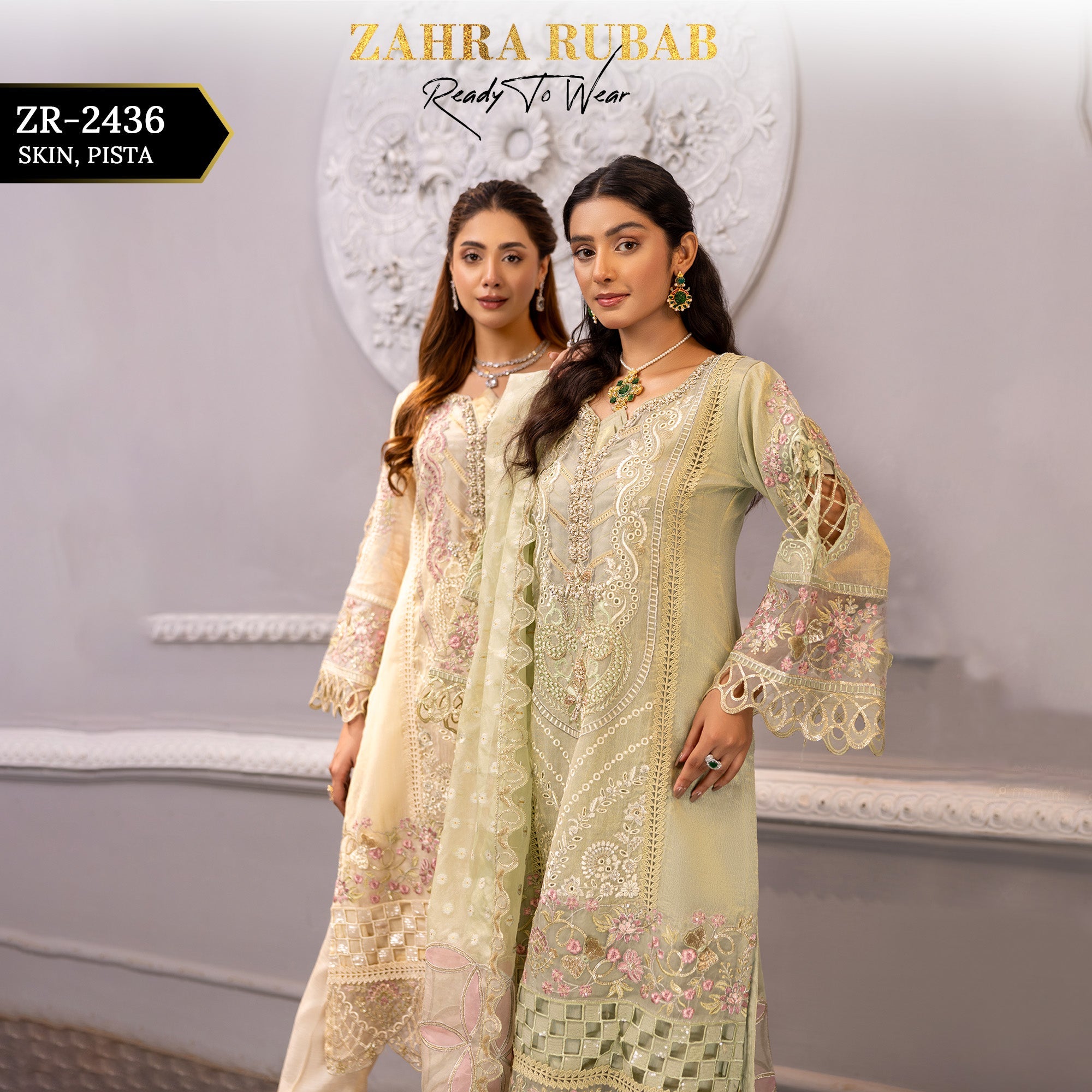ZR-2436 Pista Zahra Rubab Gul Mohar