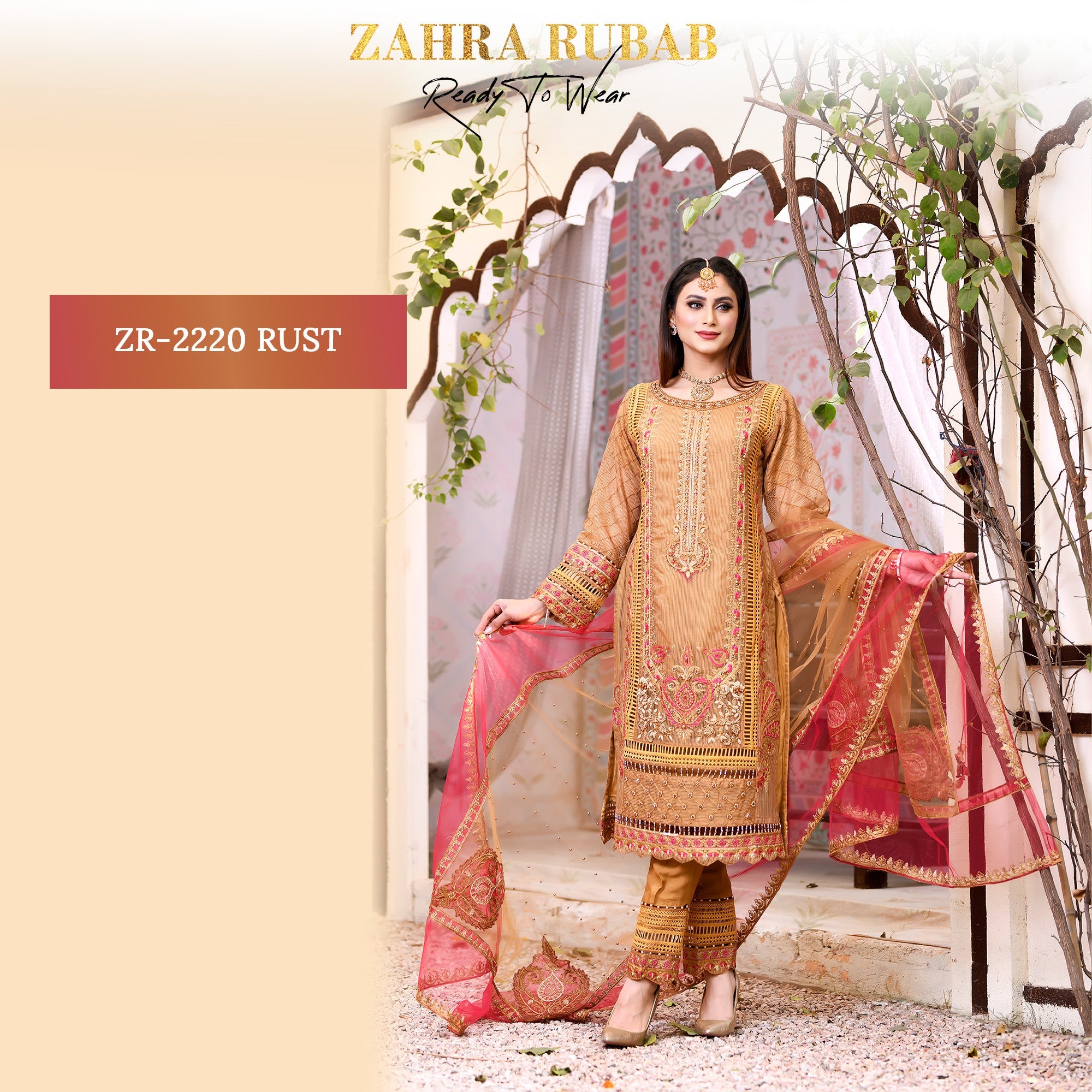 ZR-2220 | Rust Zahra Rubab fresh