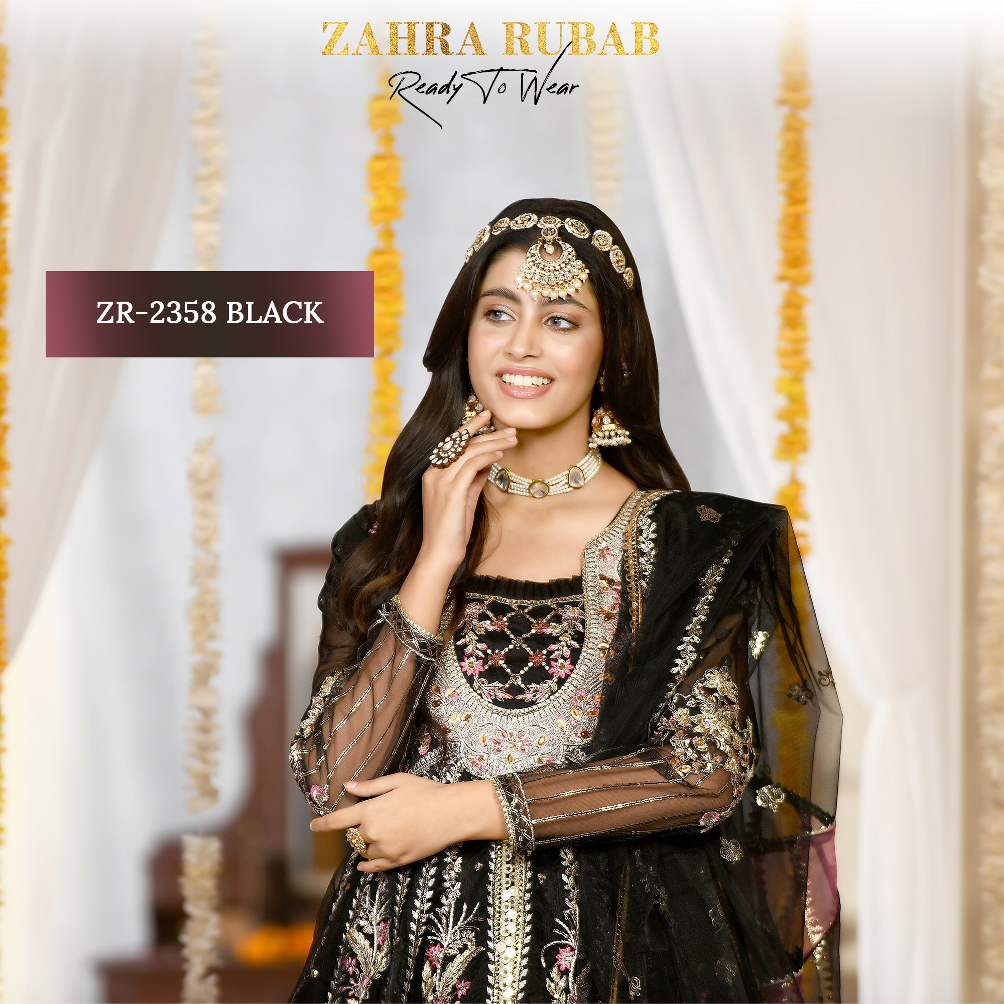 ZR-2358 Black Maxi Dress Zahra Rubab fresh